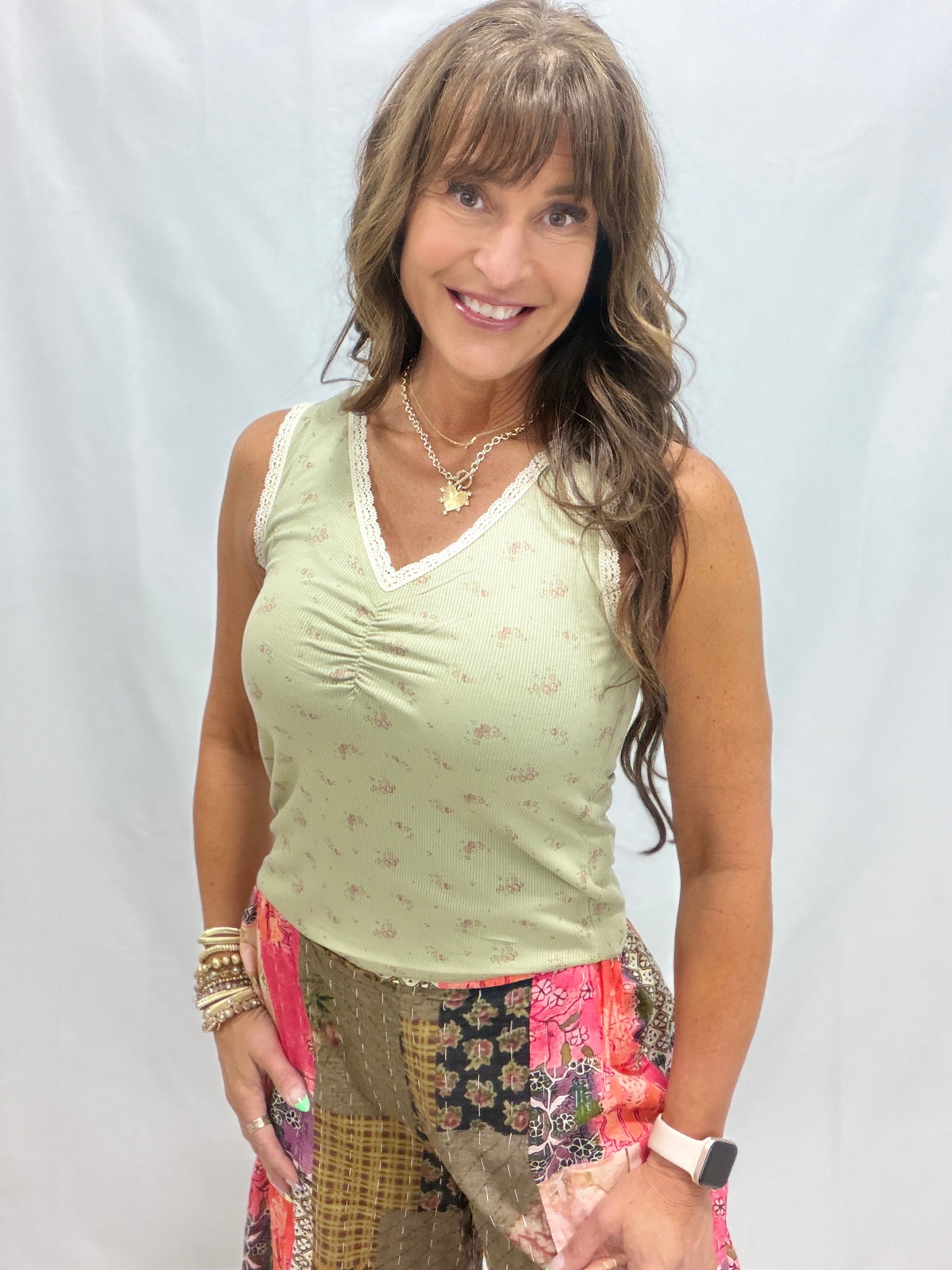 POL Petite Petals Sleeveless Top In 2 Colors