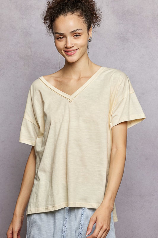 POL Can't Even Think V-Neck Top In 6 Colors