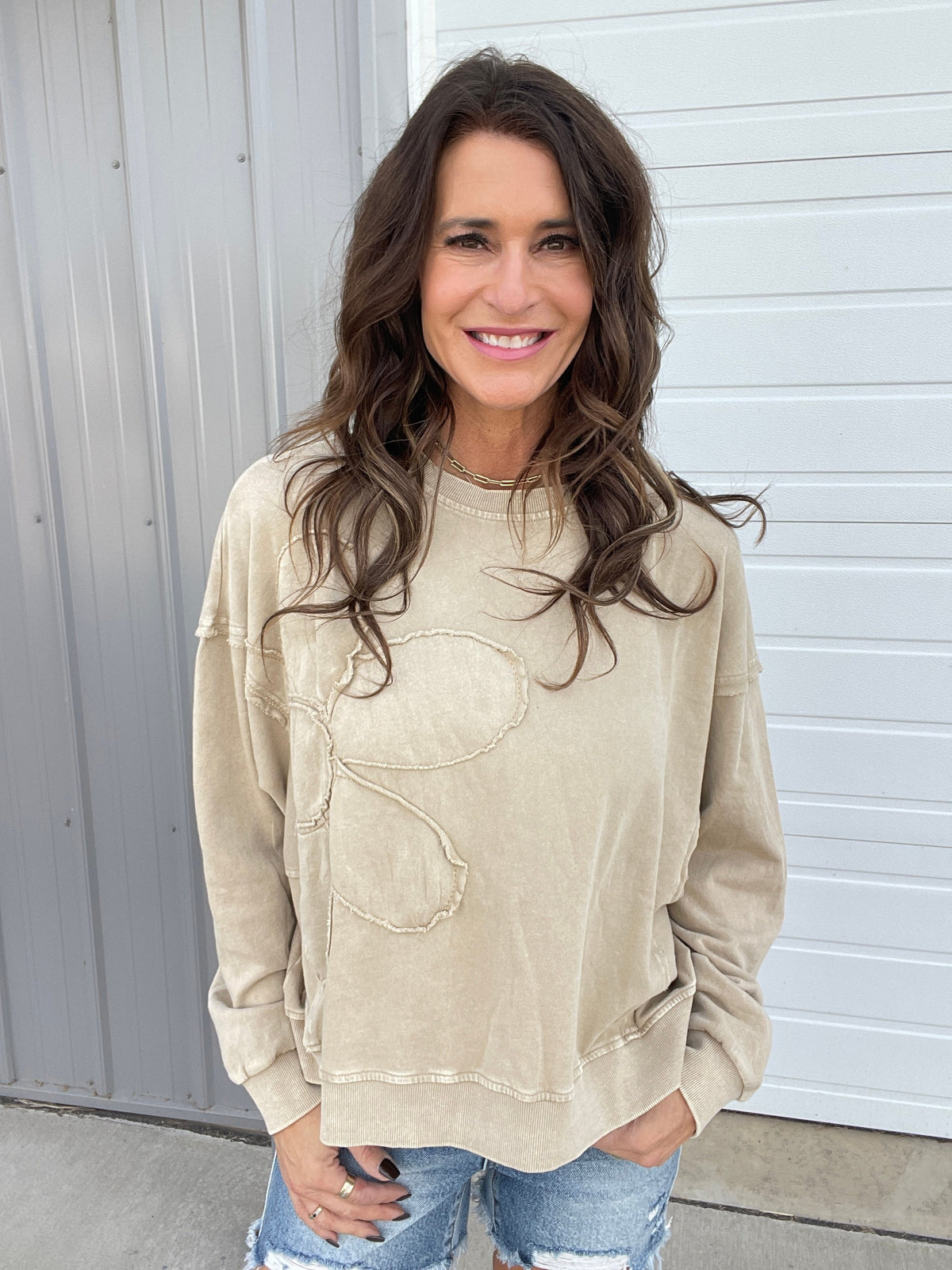 Petal Power Terry Knit Pullover Top In 15 Colors