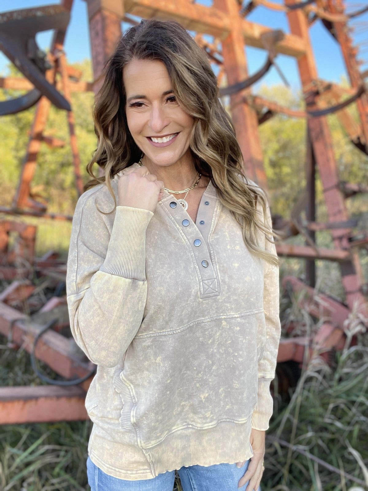 Casual Occasions Acid Wash Kangaroo Pocket Hoodie In 4 Colors *Final Sale*
