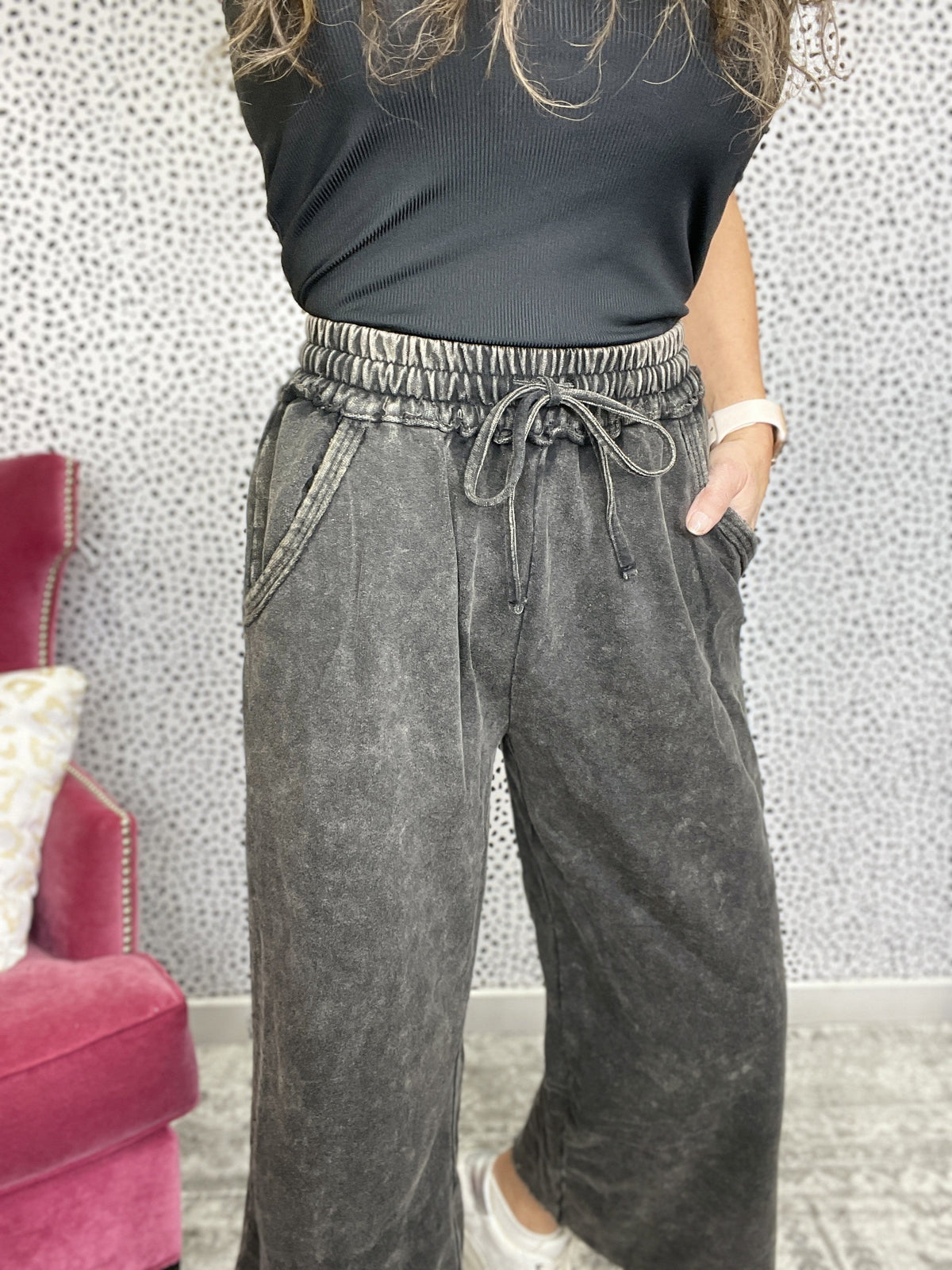 Iced Details Taking It Easy Lounge Pants Iced Black *Final Sale*