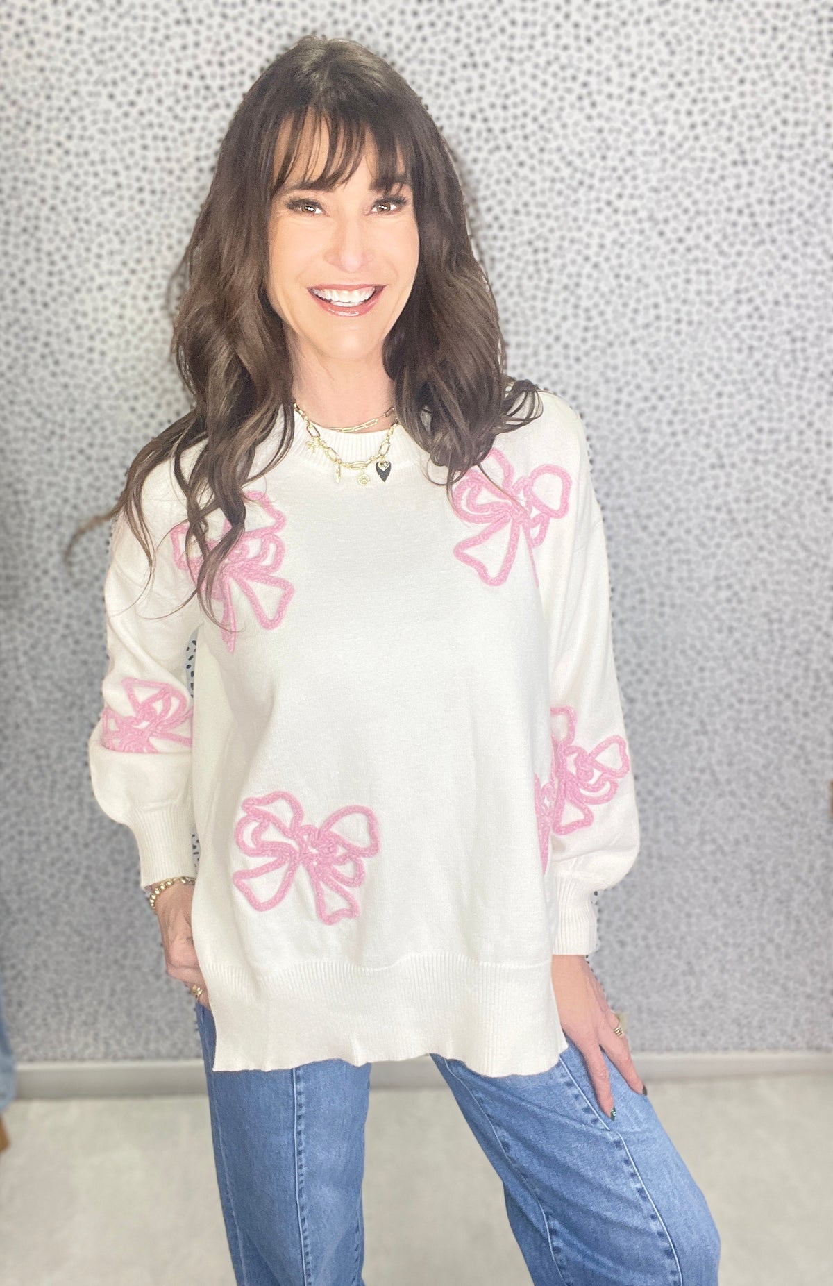 Tied With Love Ribbon Flower Sweater Top *Final Sale*