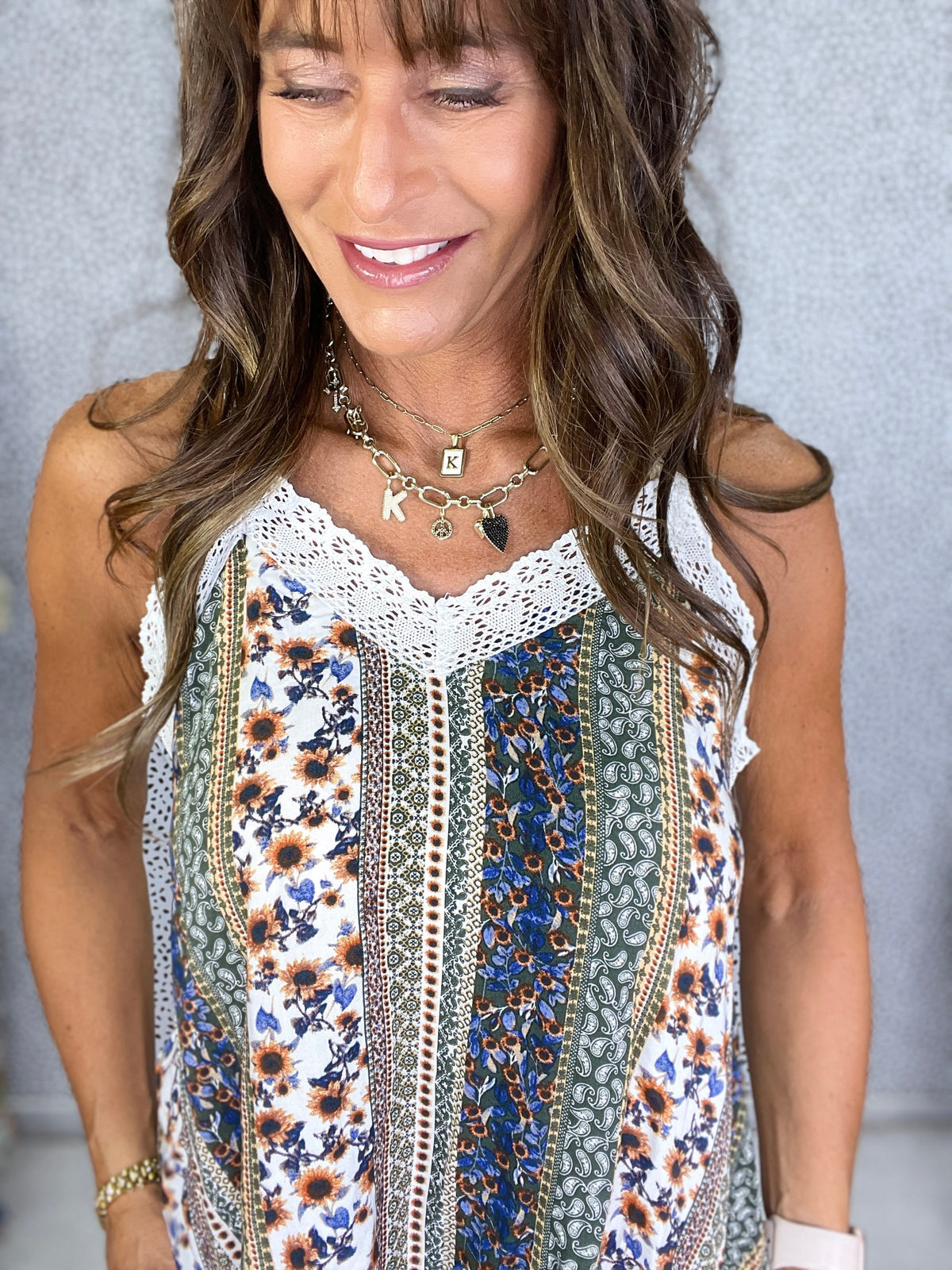 Pol Stripe Lace Trim Cami in 2 Colors *Final Sale*