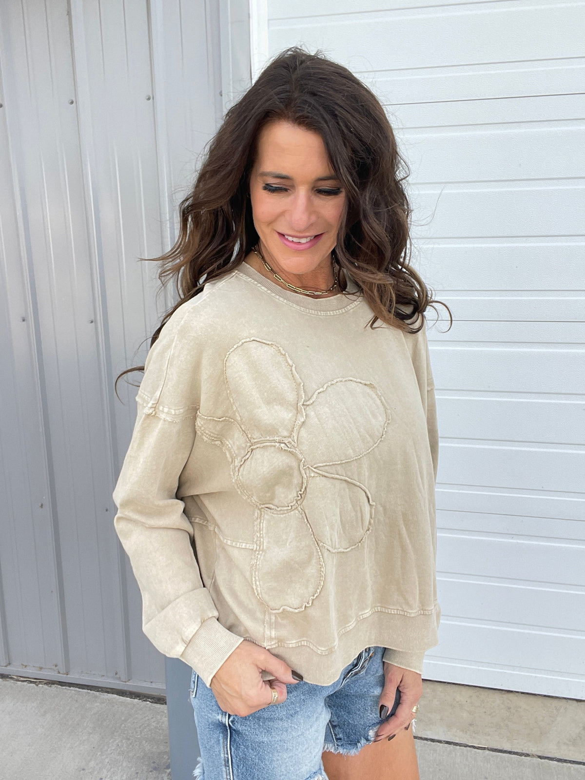 Petal Power Terry Knit Pullover Top In 15 Colors