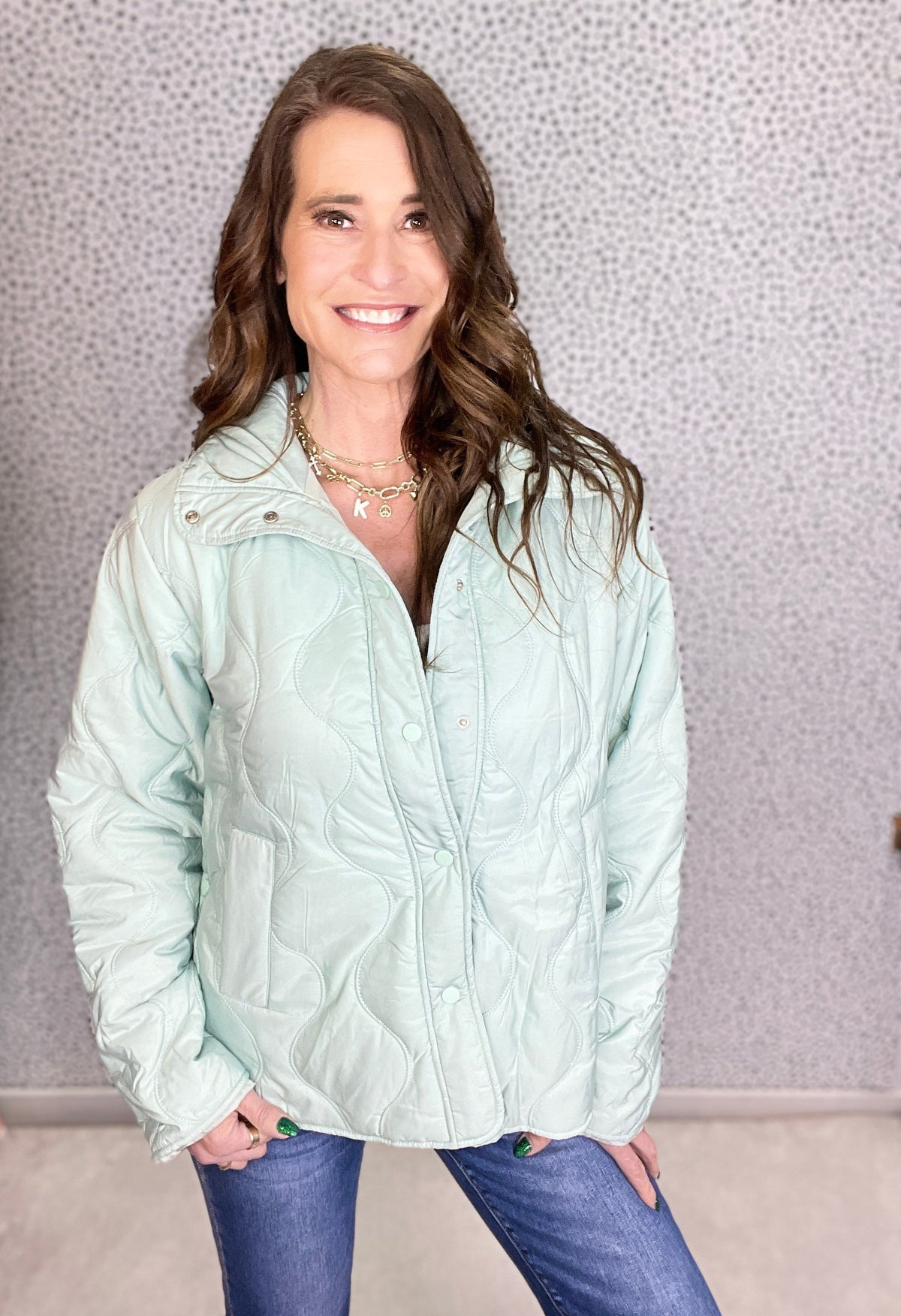 Eyes on You Quilted Lightweight Puffer Jacket In 3 Colors