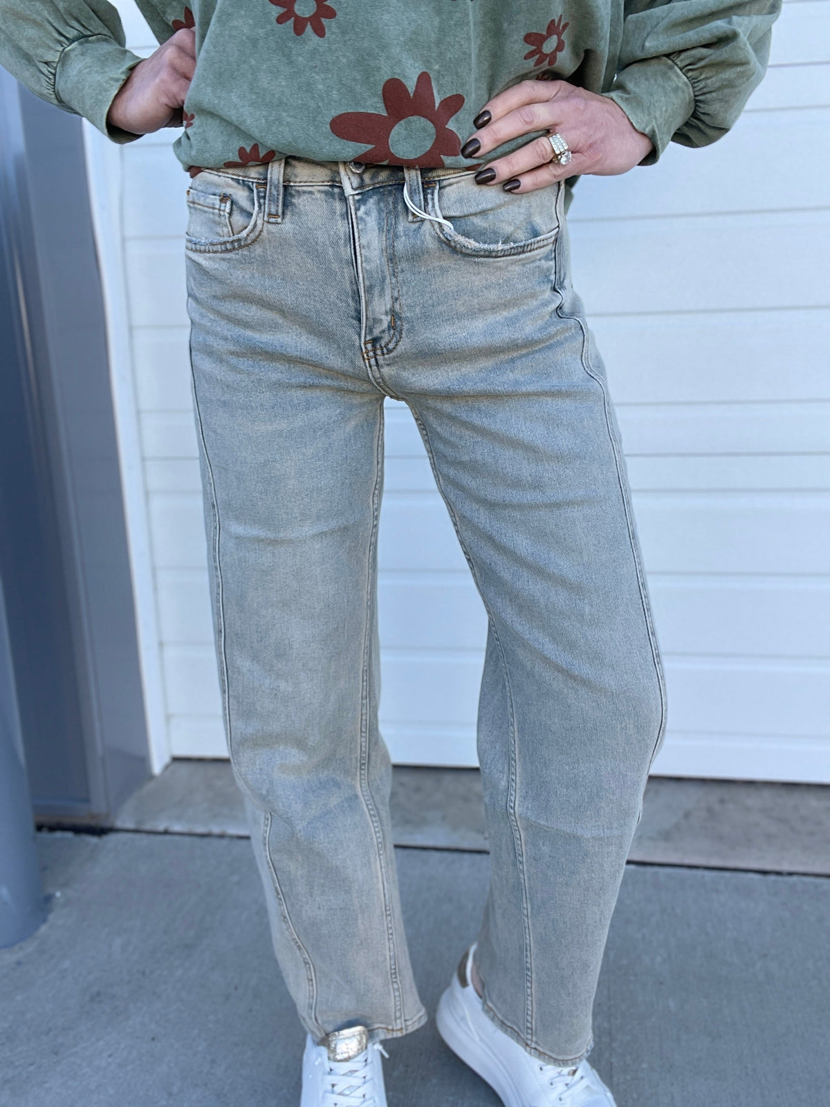 Vervet Kristen Super High Rise Barrel Jeans 591 In Spirit Wash Blue