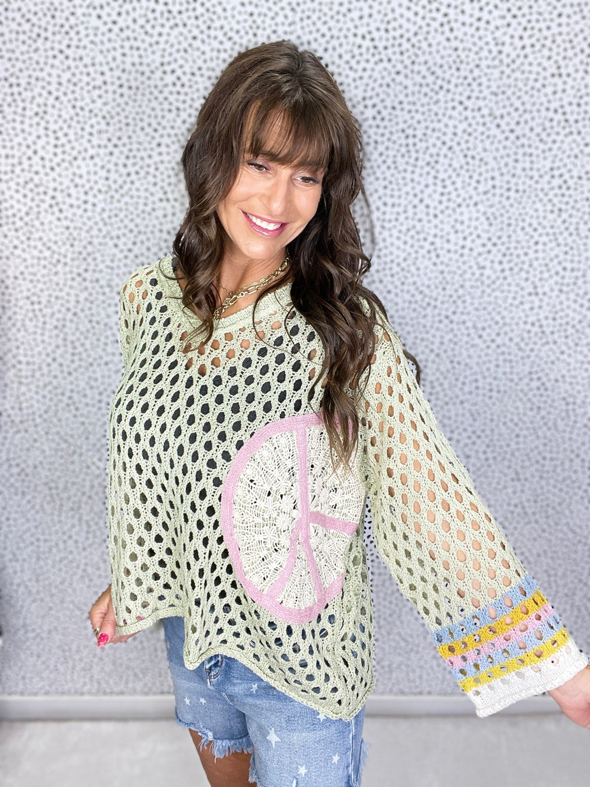 Pol Point Crochet V-Neck Sweater in 3 Colors