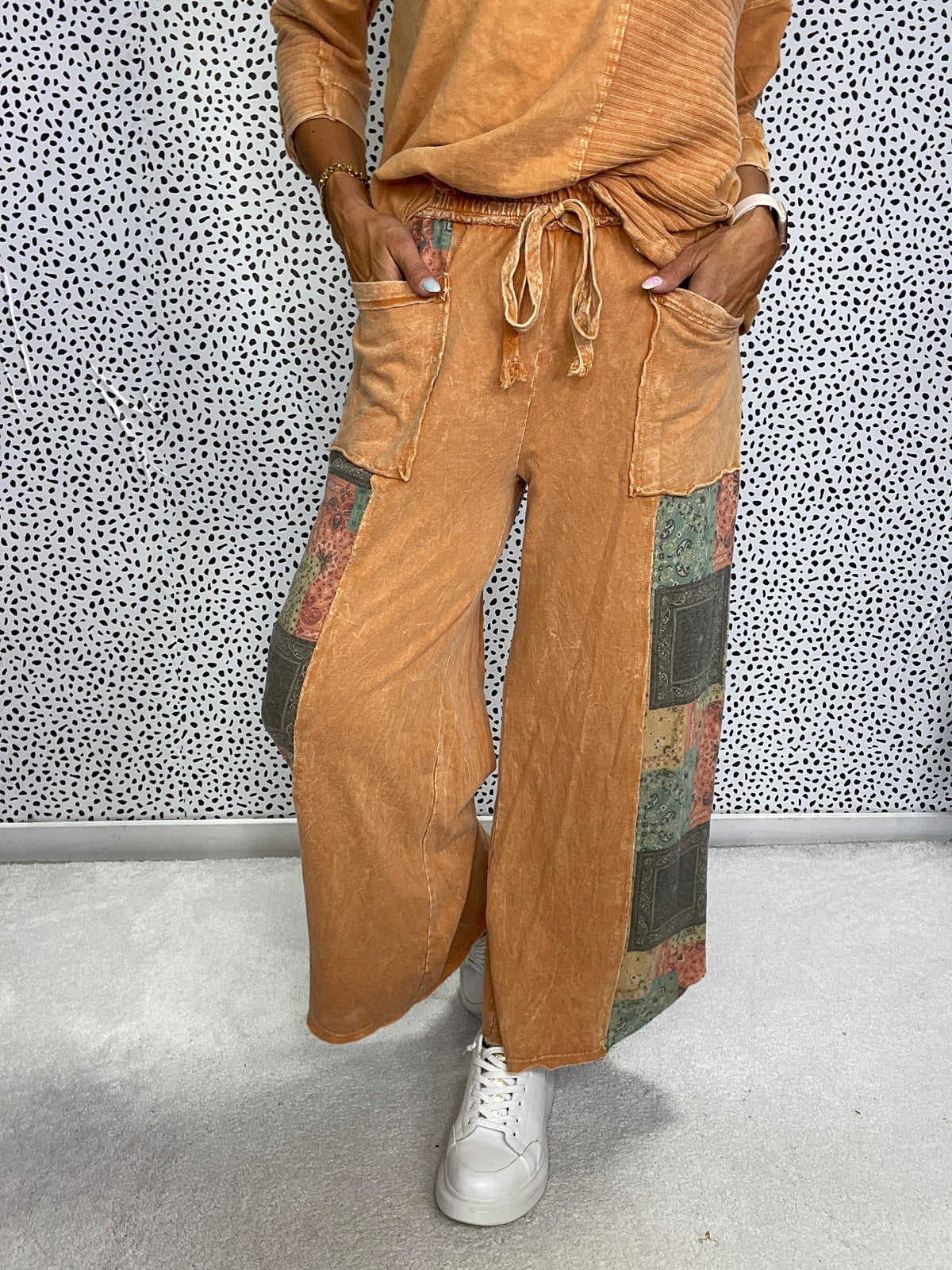 Revival Patchwork Crop Pants In 3 Colors