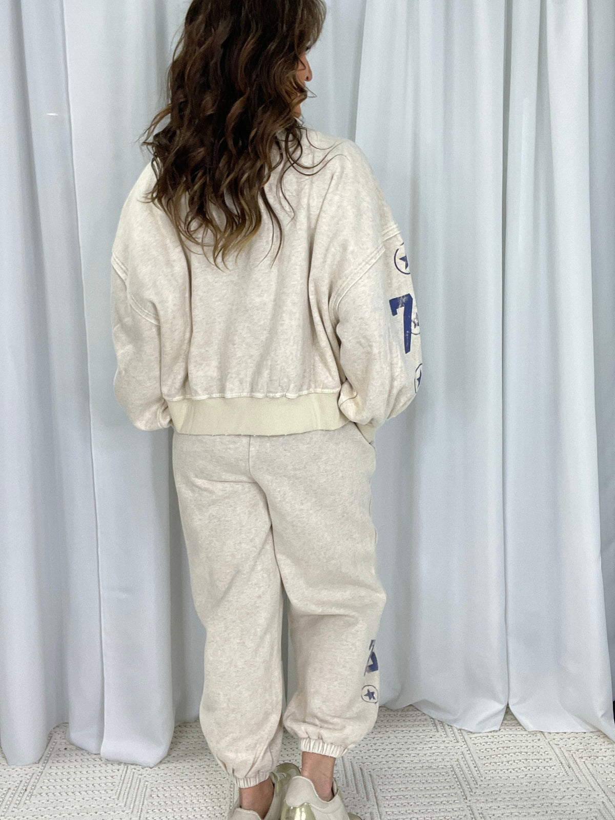 Oli & Hali Washed Number Printed Joggers *Final Sale*