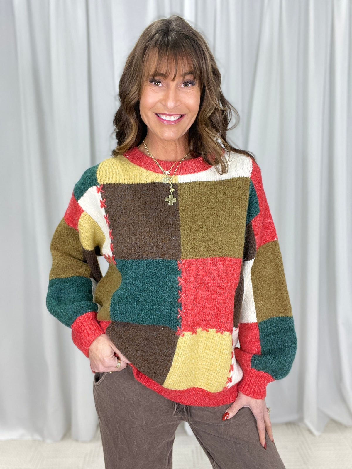 POL Just Perfect Balloon Sleeve Sweater In Red *Final Sale*