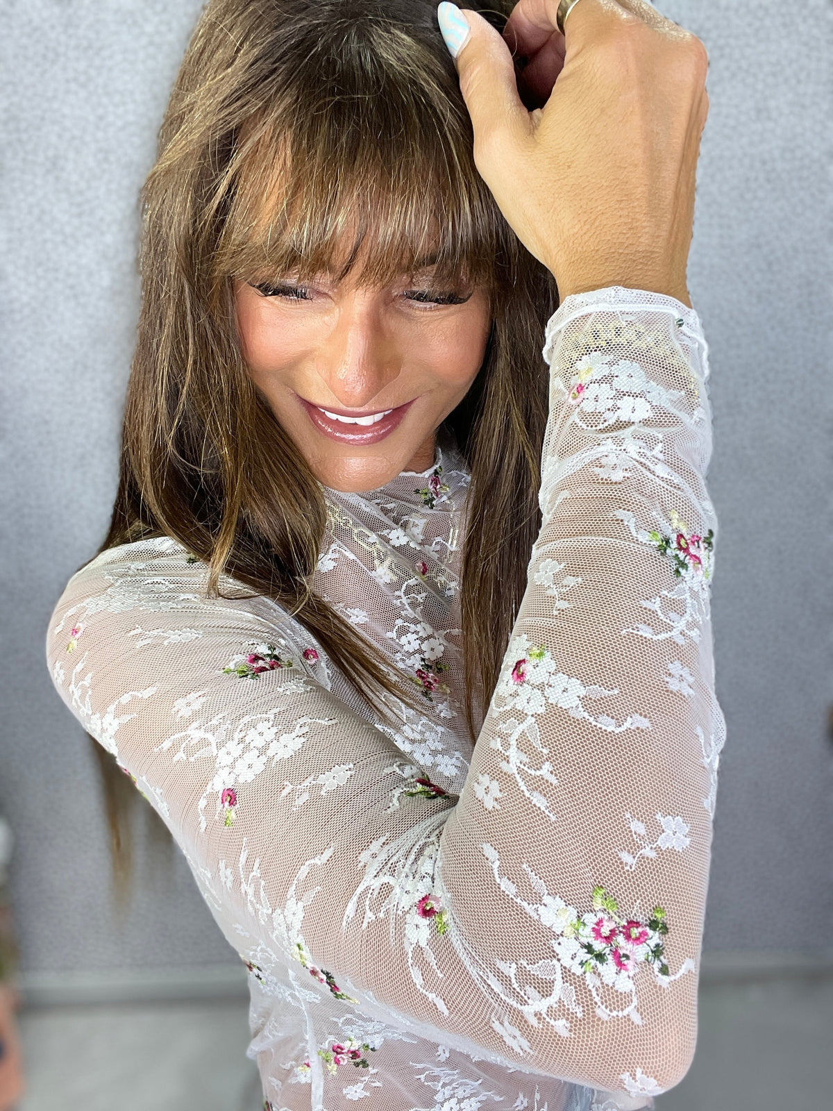 Scarlet Bloom Sheer Top in 4 Colors