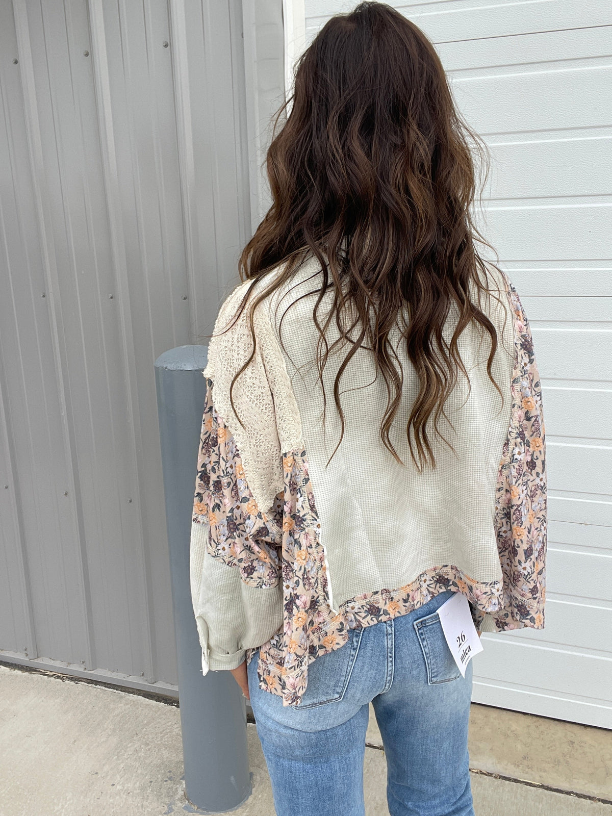 Pol Floral Paradise Accent Knit Crewneck In 4 Colors