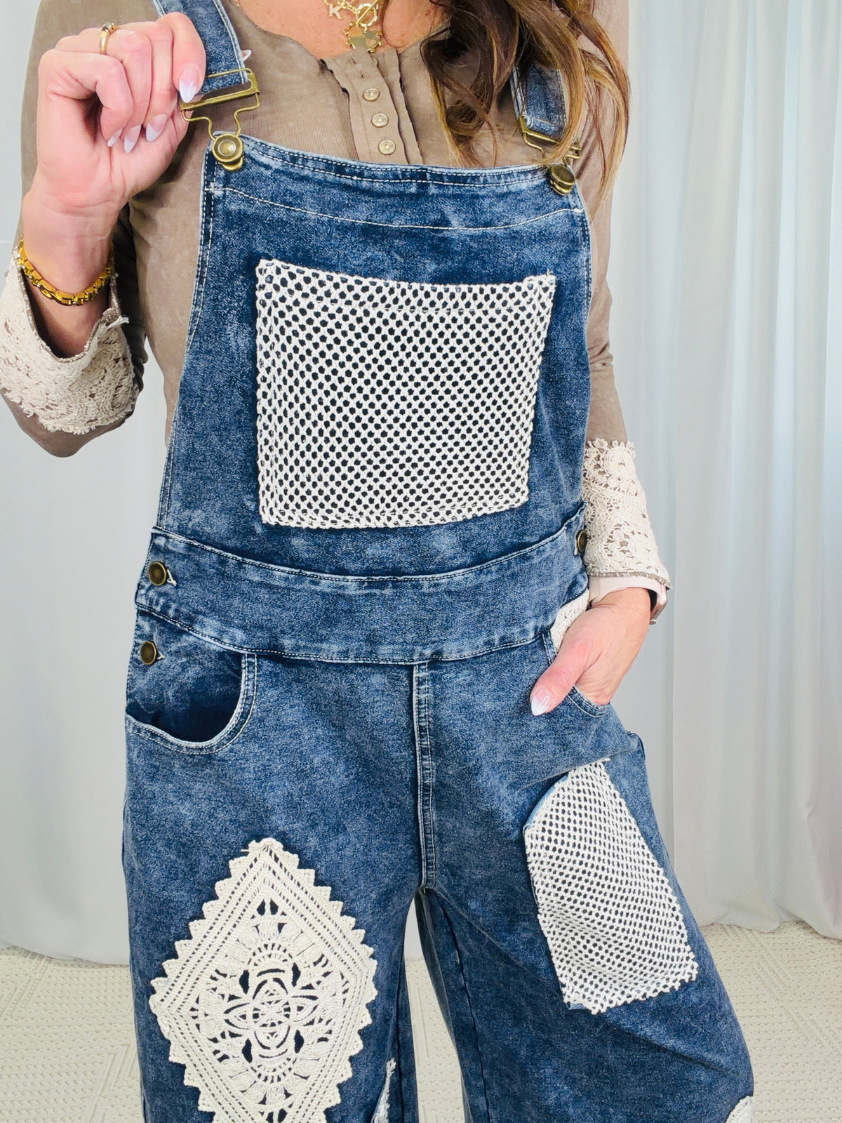 POL Fun Days Ahead Overalls In Indigo