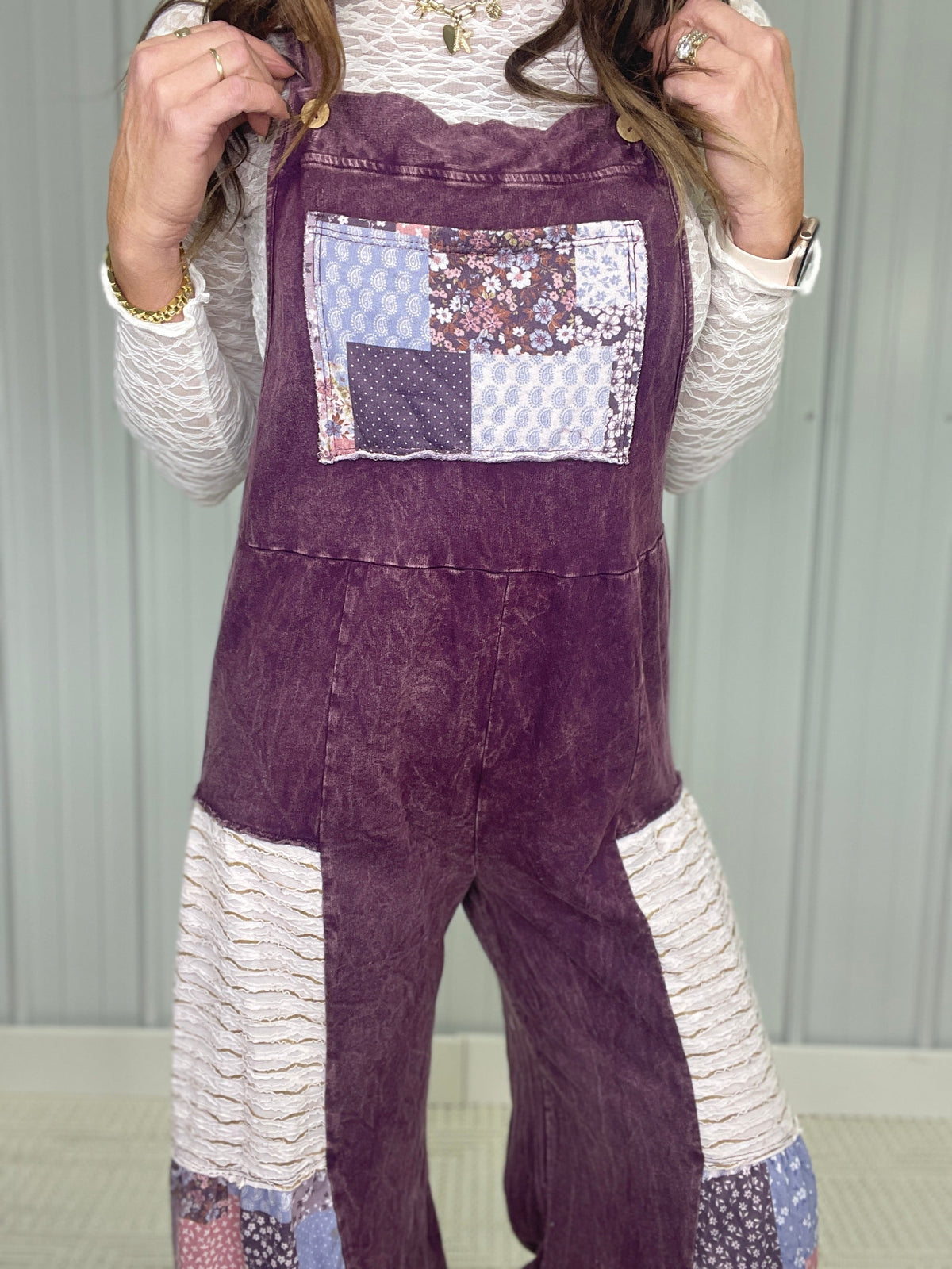 Meadow Mosaic Patchwork Jumpsuit in 2 Colors *Final Sale*