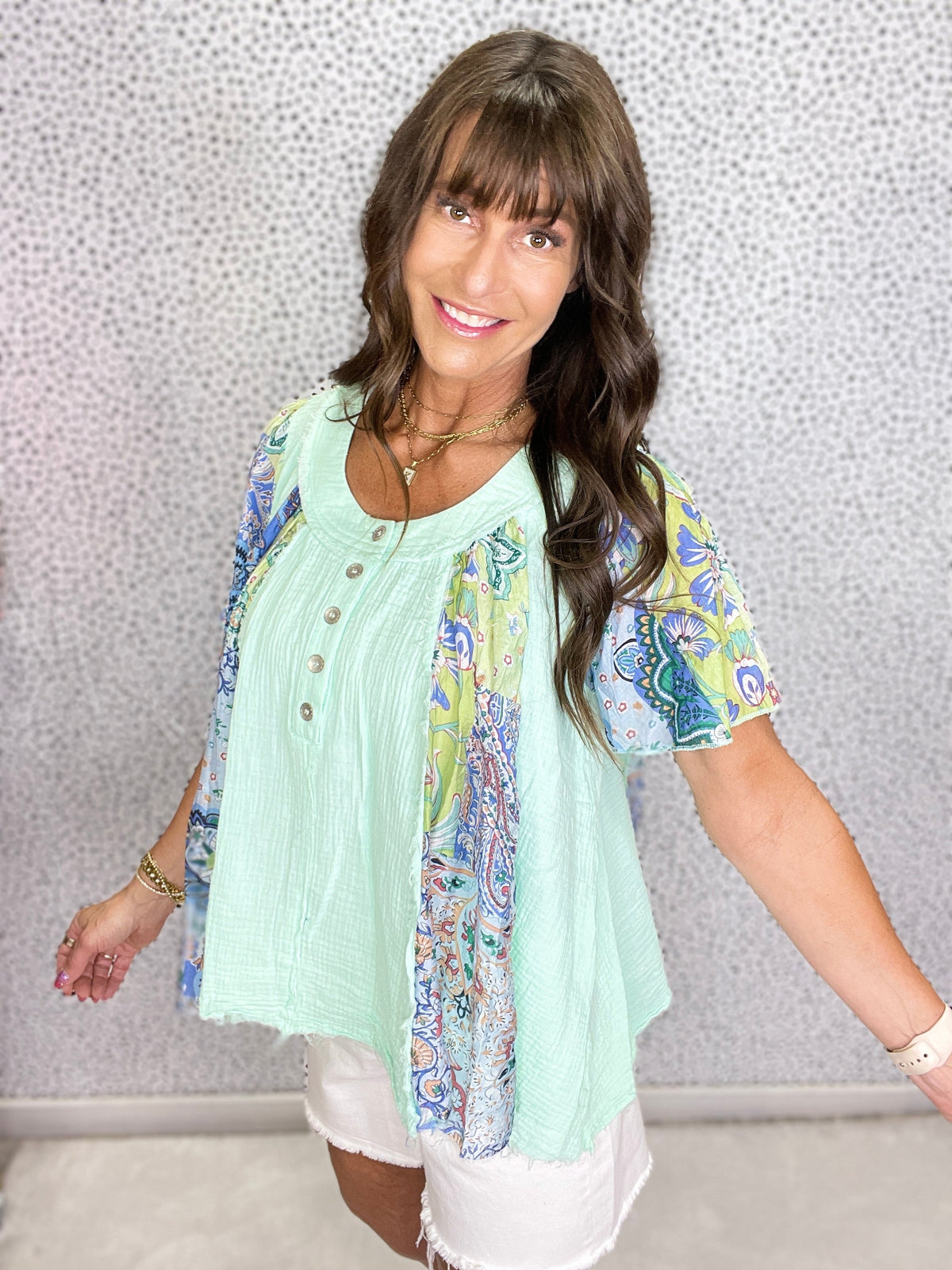 POL Surprise Ruffle Short Sleeve Printed Top In 3 colors