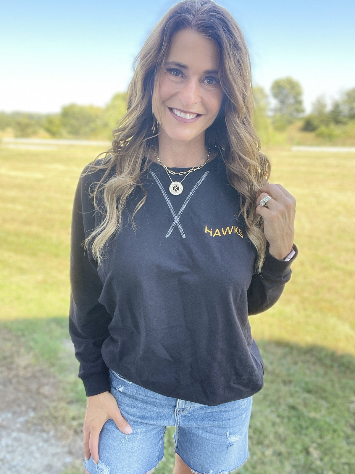 Wave Hawks X Front Crewneck