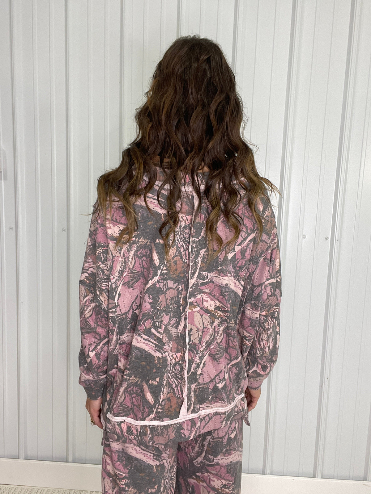 Camo Woodland Mineral Wash Top In 2 Colors