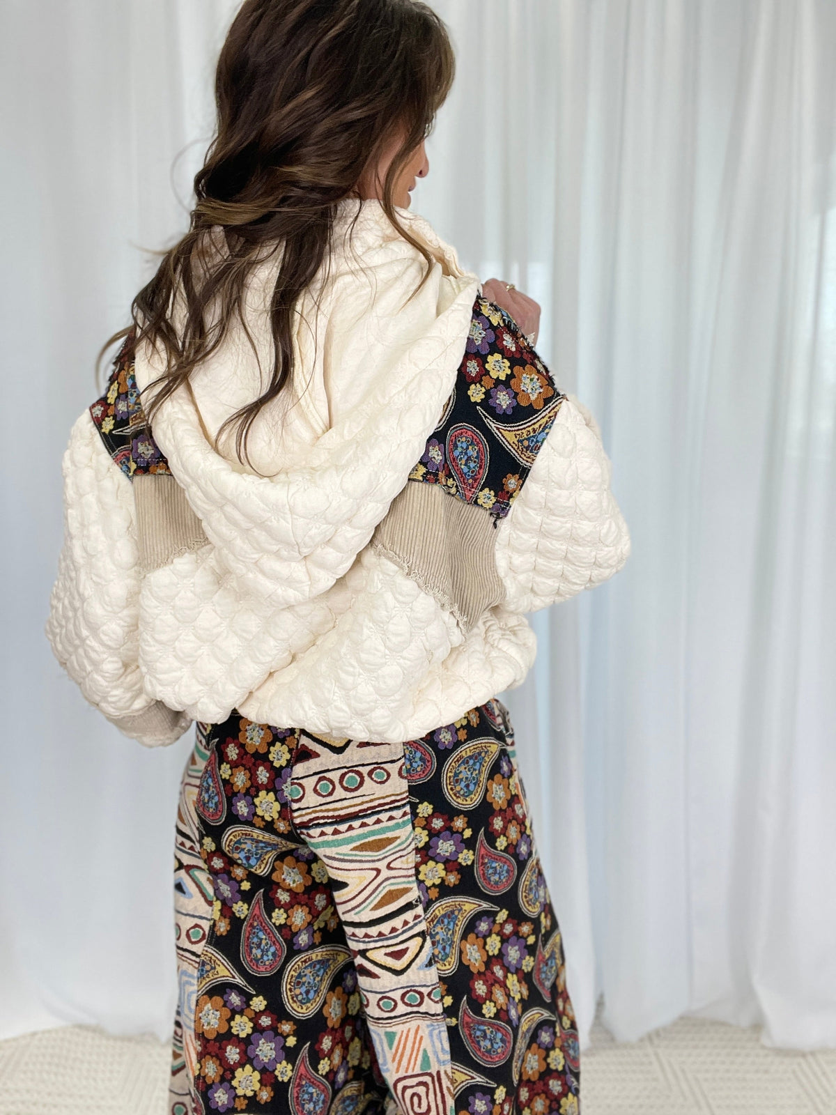 POL Pop Of Paisley Quilted Jacket