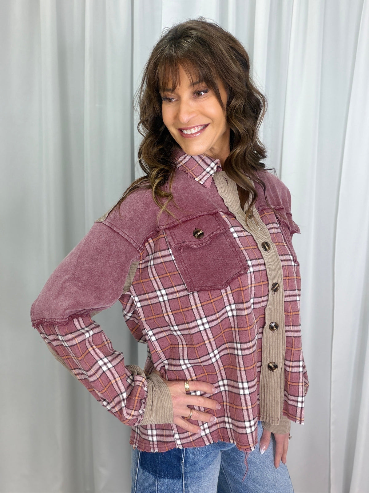 Avenue Bloom Top In Mulberry *Final Sale*