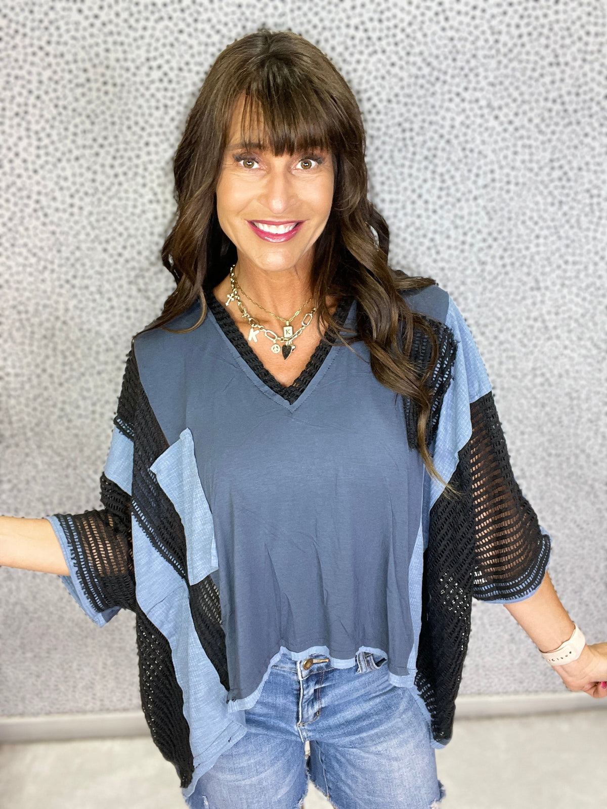 POL Striking Beauty V-Neck Oversized Top In 4 Colors