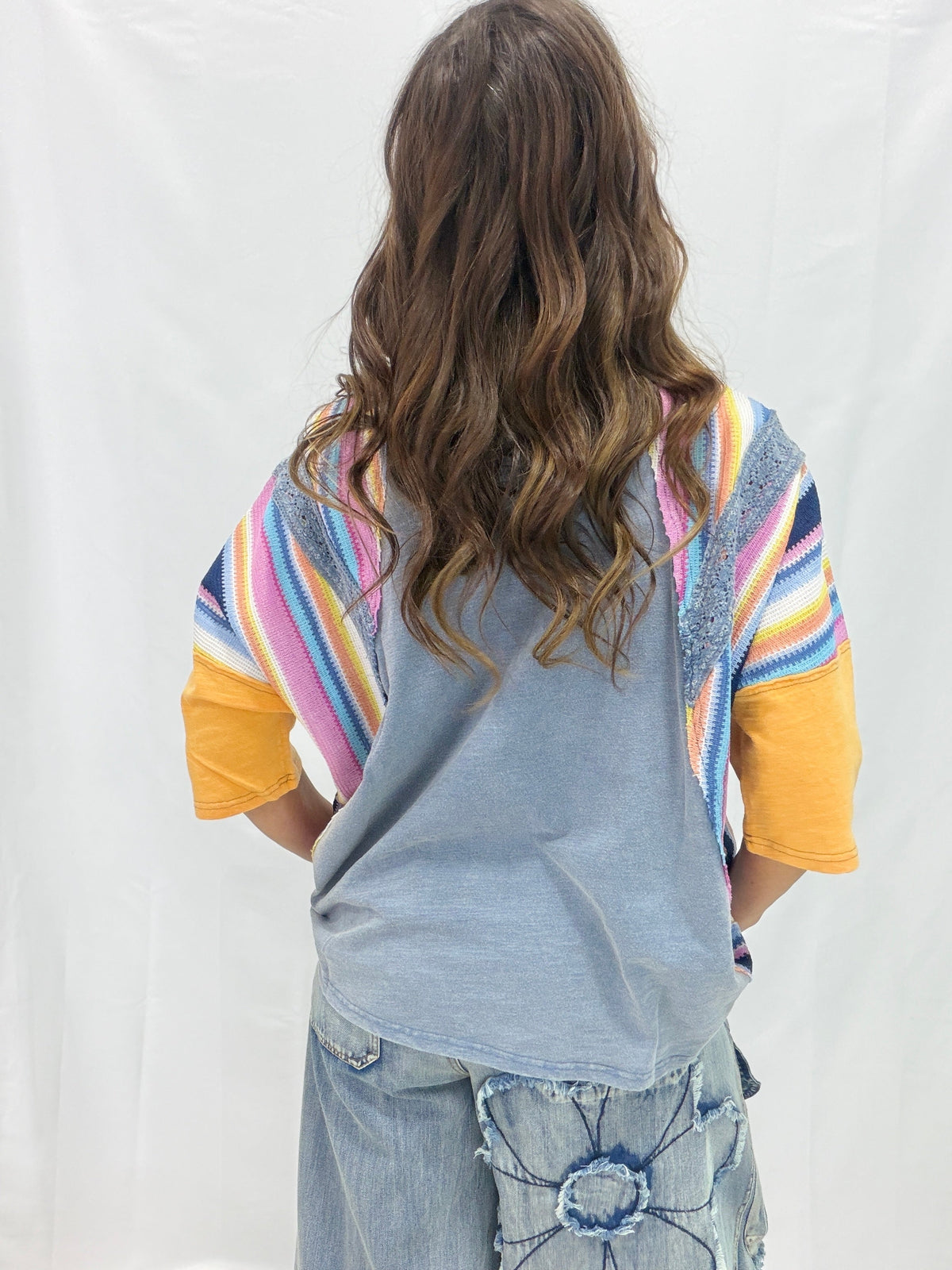 Sunset Serape Contrast Top in 2 Colors