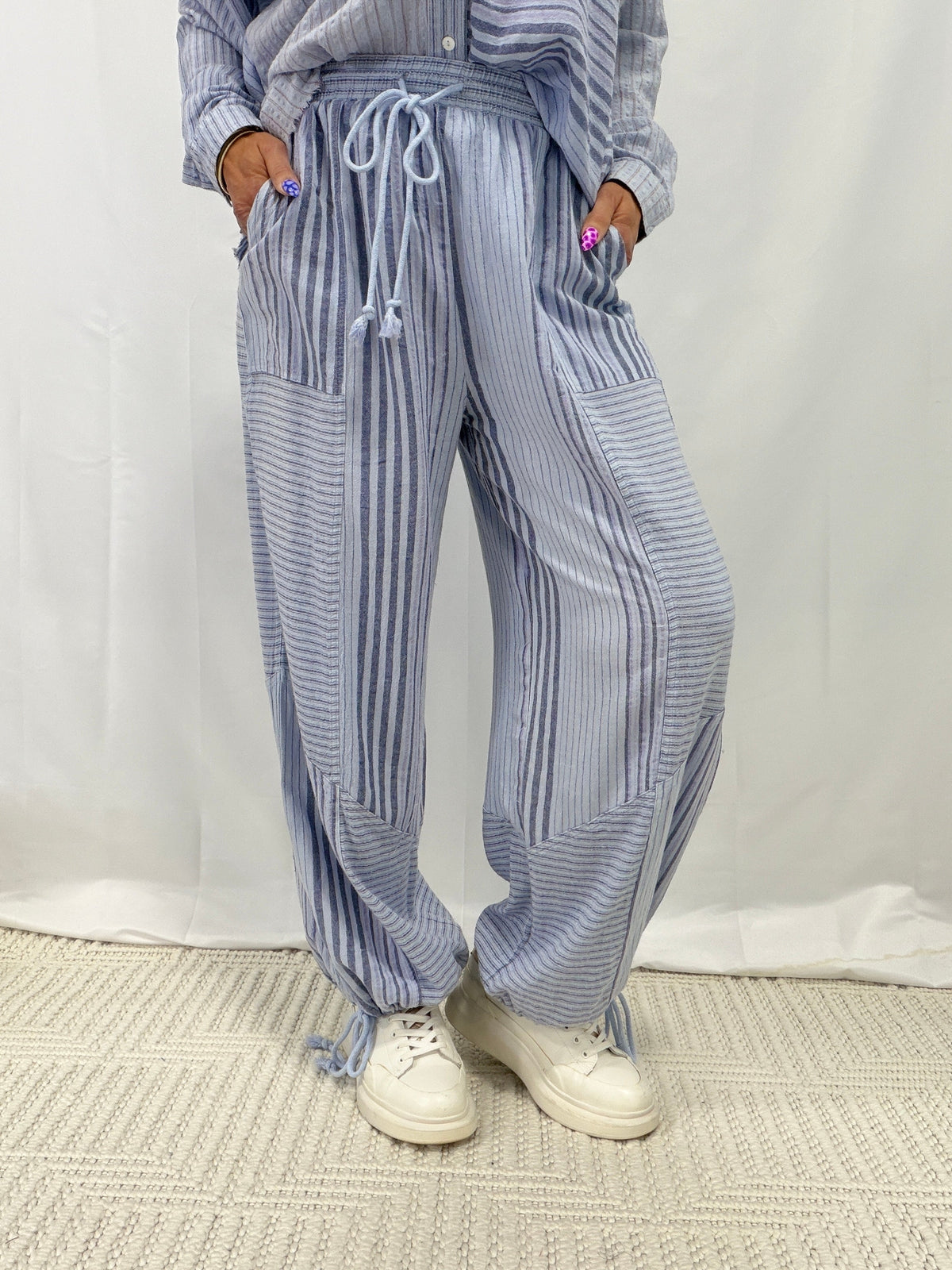 Slay Your Way Mineral Wash Cotton Pants In 2 Colors