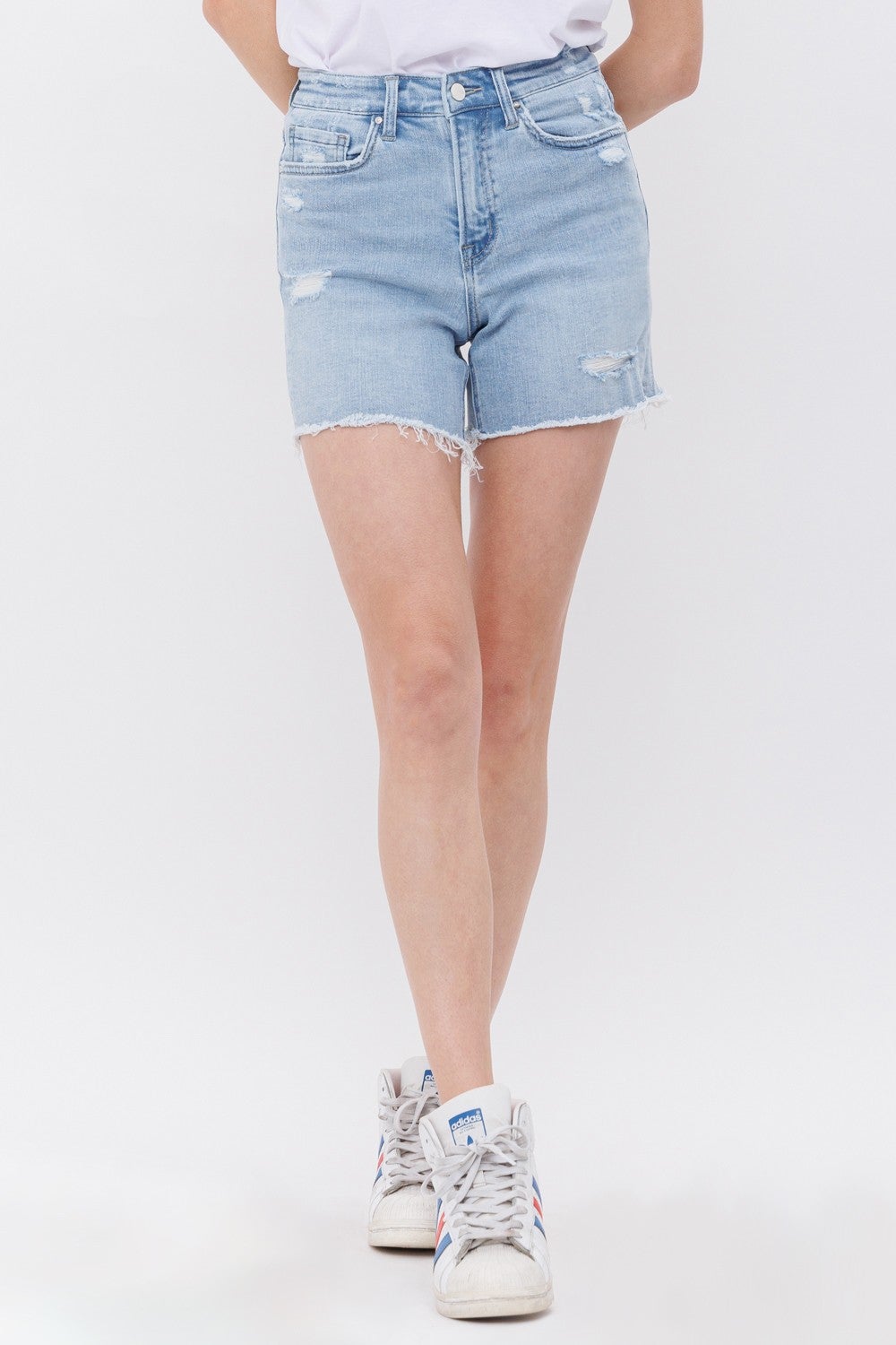 Mica Shea High Rise Midi Stretch Shorts 232 In Anthemis *Final Sale*