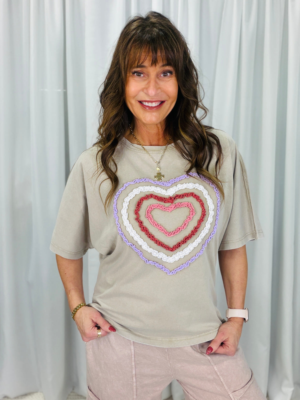Cozy Crush Heart Front Top In 3 Colors