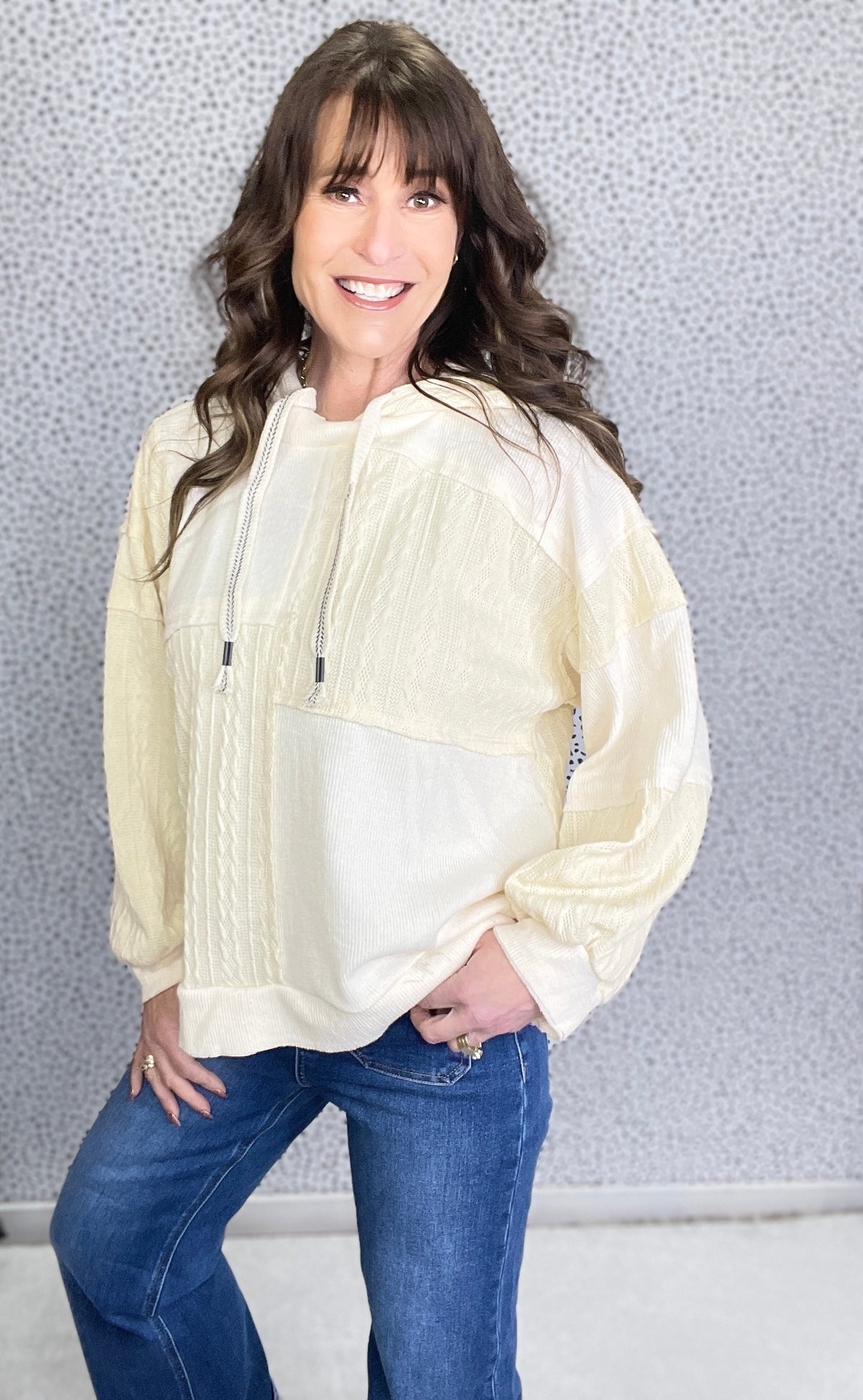 POL You Go First Balloon Sleeve Hoodie In 2 Colors *Final Sale*