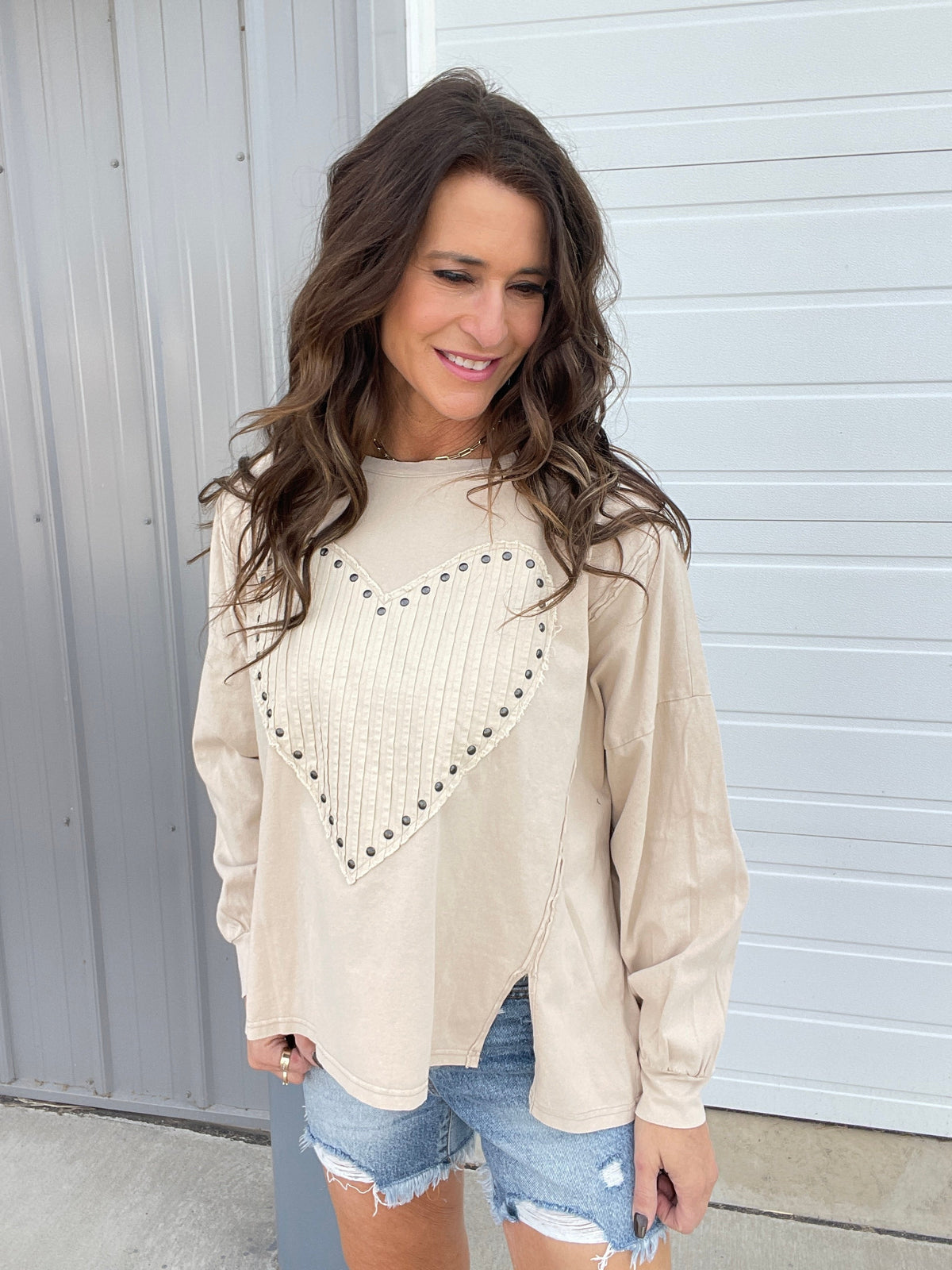 Heart's Desire Terry Pullover Top In 3 Colors: Camel, Ecru, Mauve, *Final Sale*