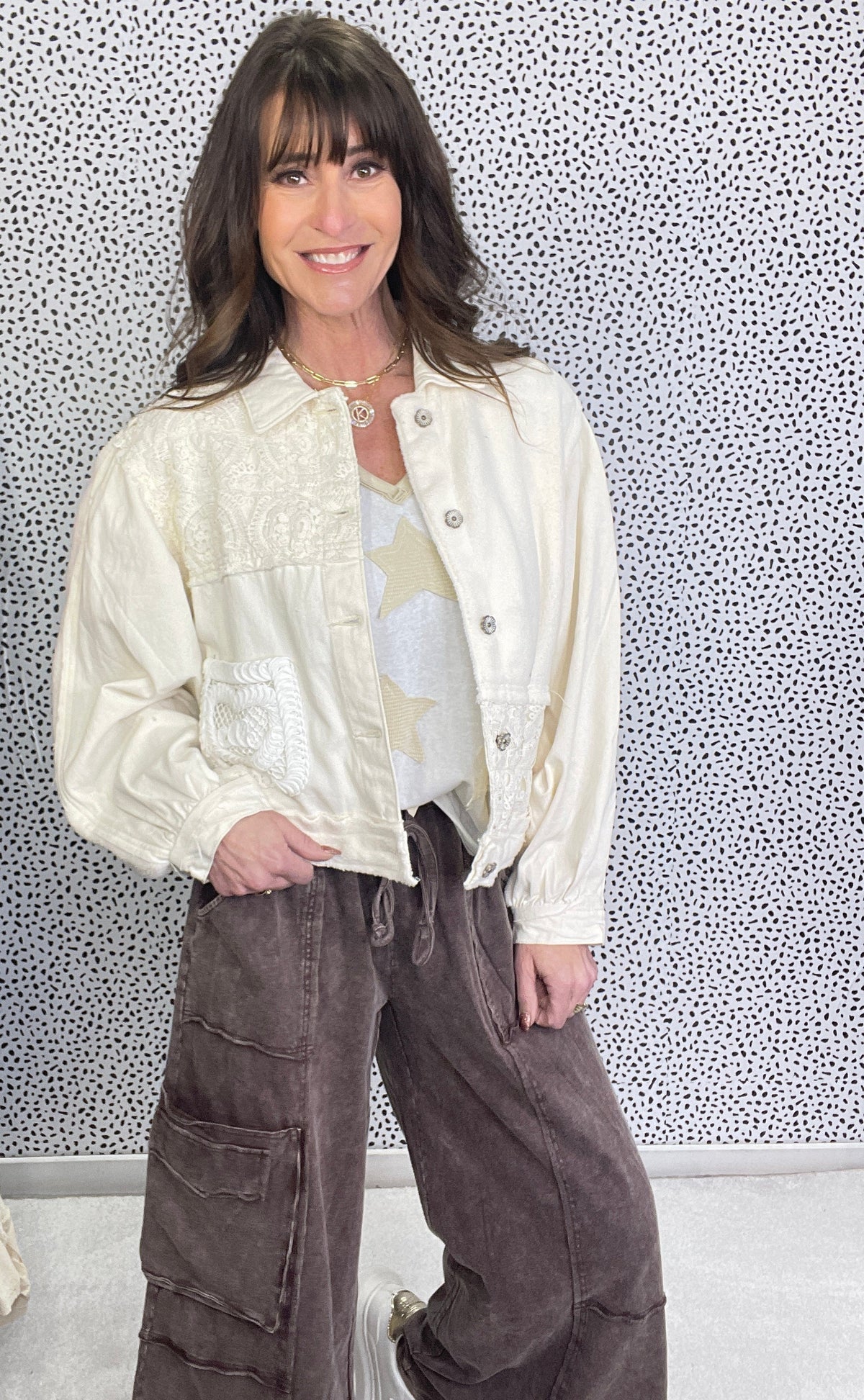 POL Faint Moonlight Crochet Detail Jacket In 3 Colors *Final Sale*