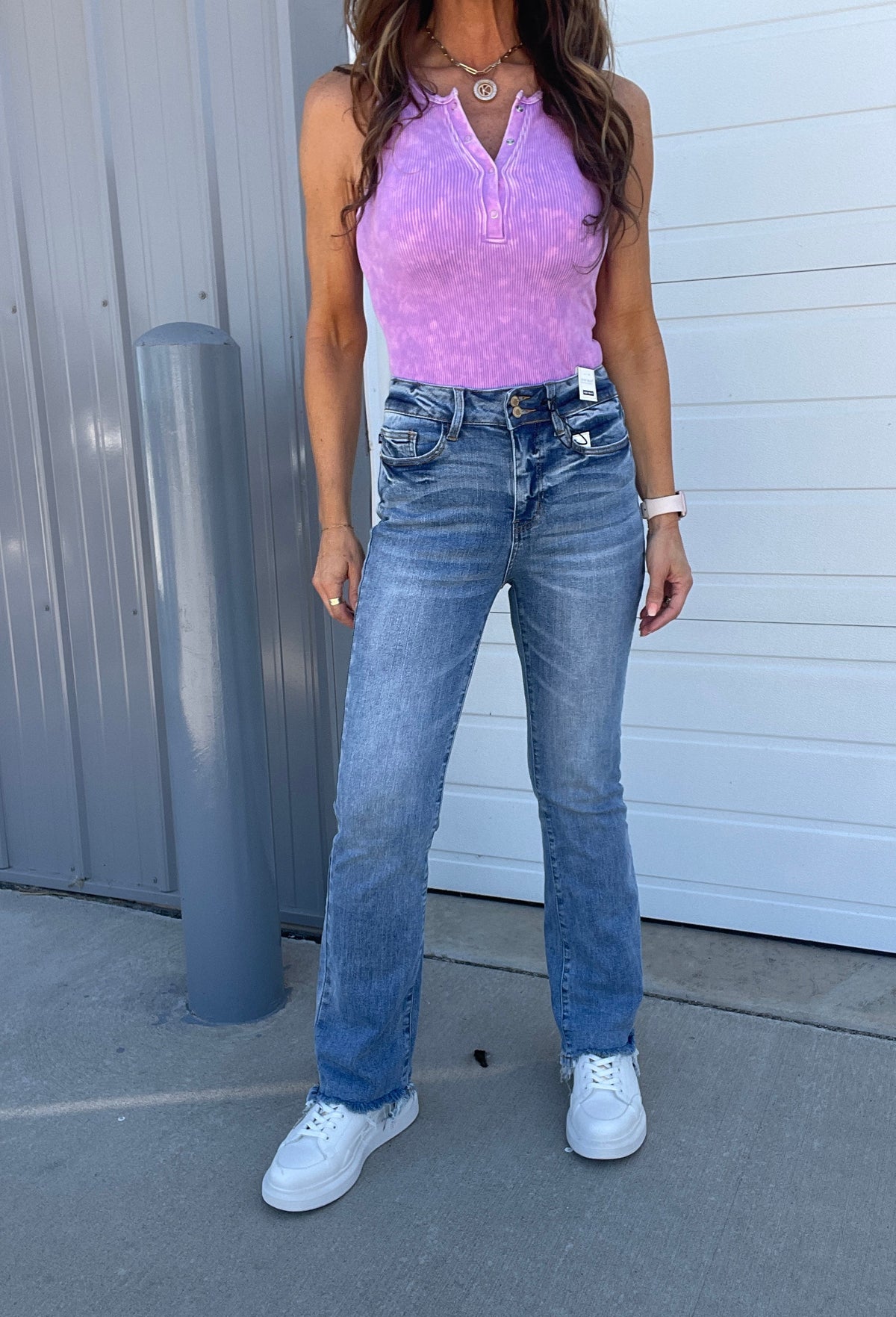 Judy Blue Vinchi High Waist Double Button Barely Bootcut Jeans 140 *Final Sale*