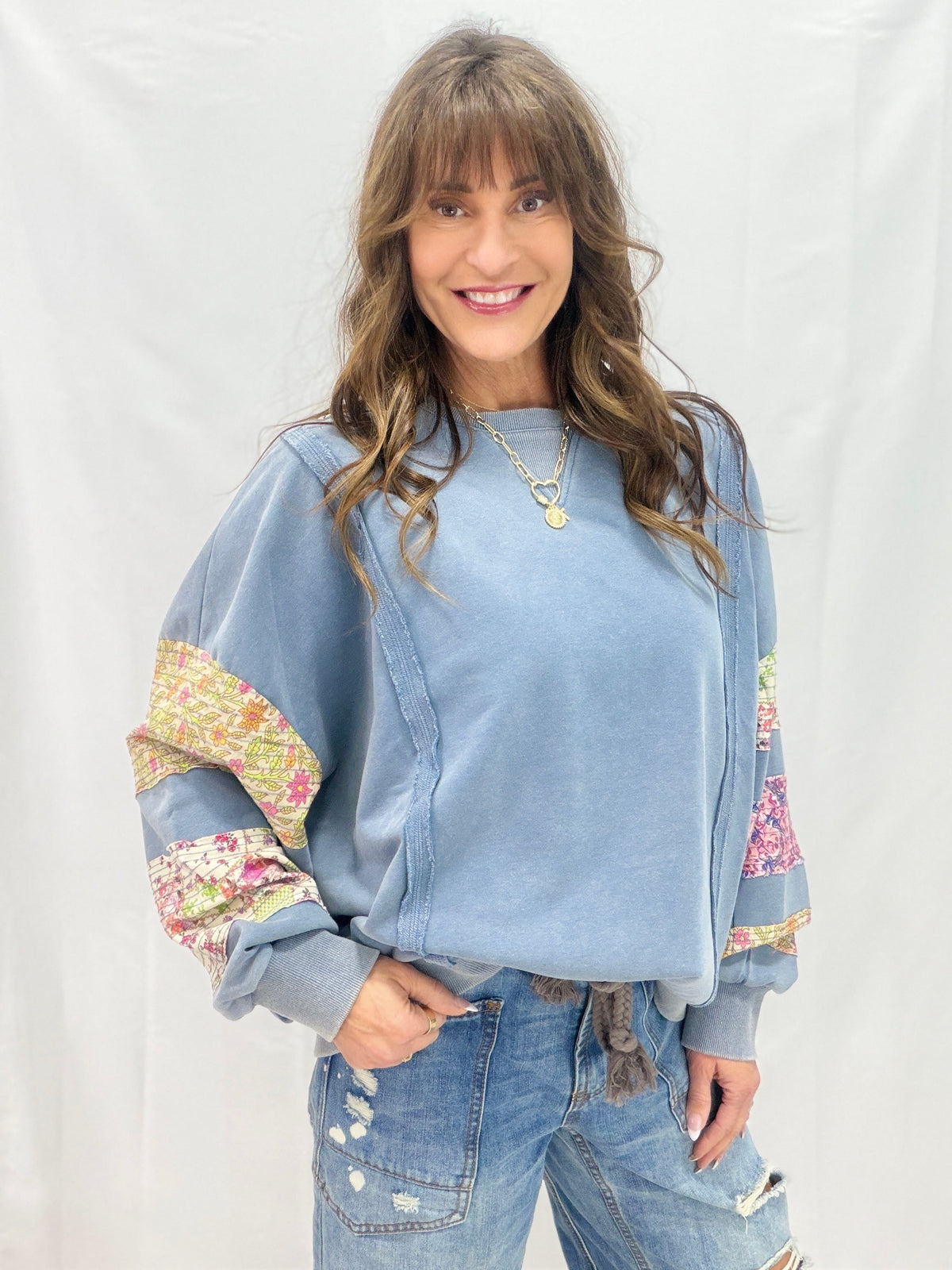 Get Back Up Washed Terry Top In 2 Colors