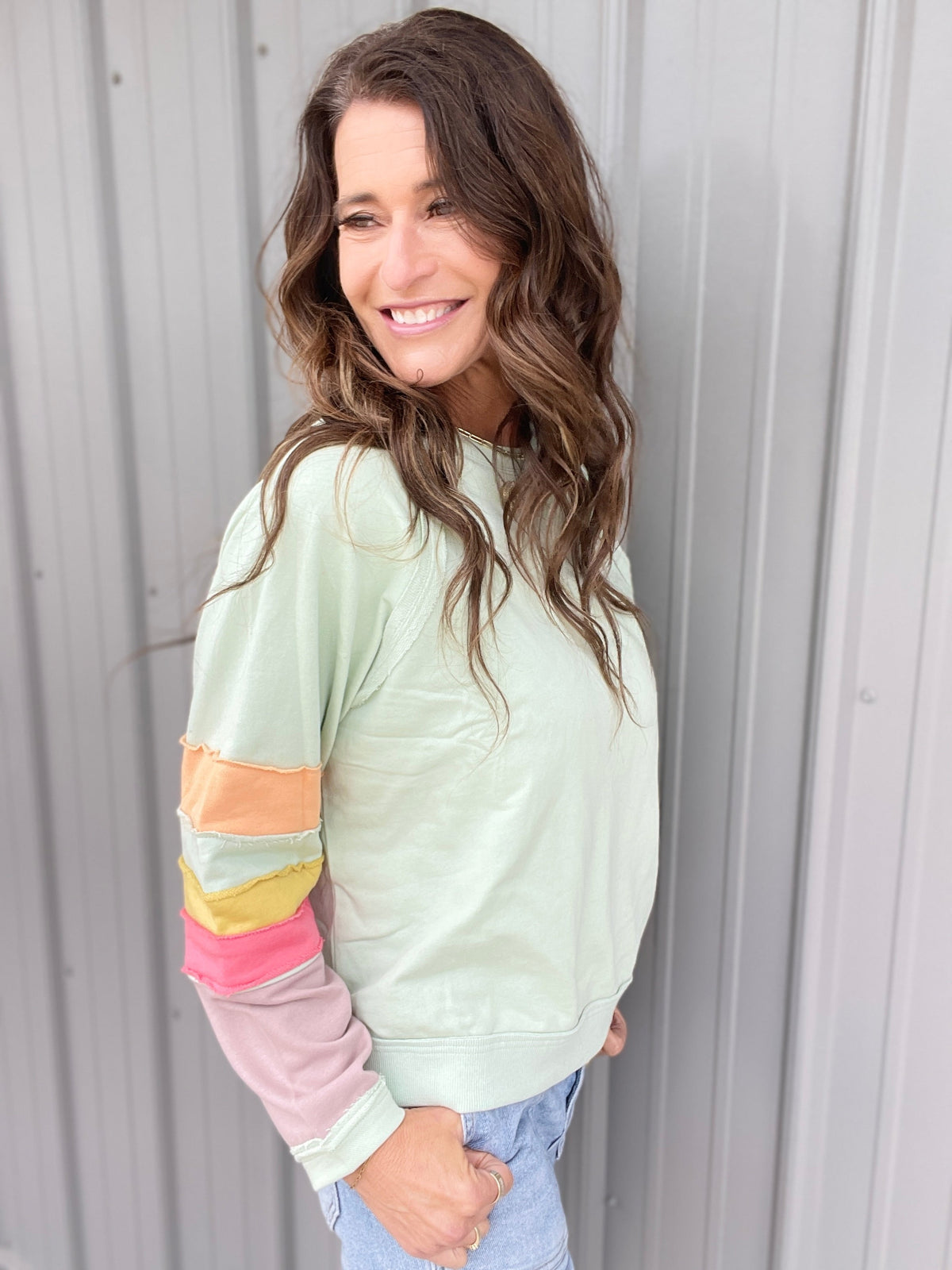 Miles On It Loose Fit Pullover In 3 Colors: Sage, Oatmeal, Mocha *Final Sale*