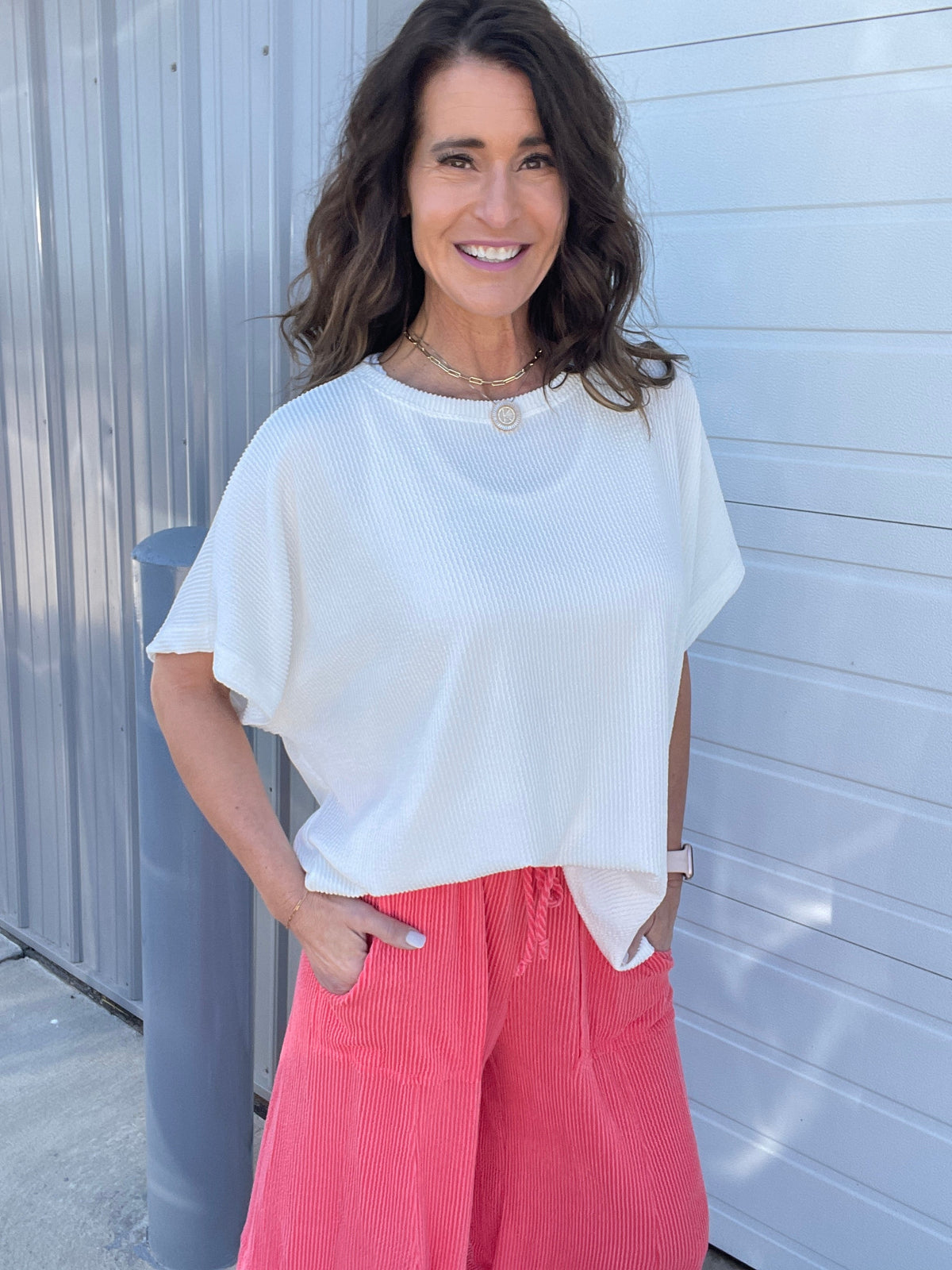 Blossom And Blooming Ribbed Loose Fit Top  In 6 Colors *Final Sale*