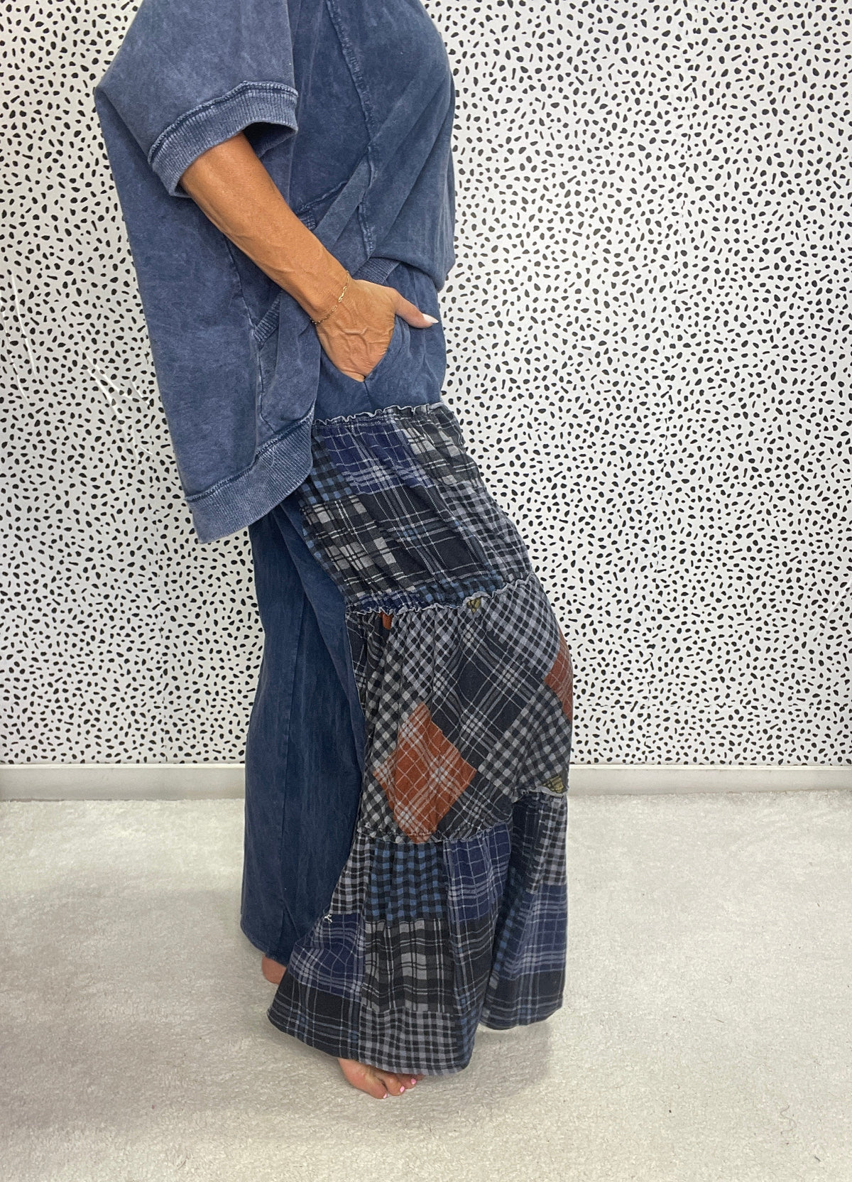 Wanderlight Plaid Tiered Pants In 2 Colors *Final Sale*