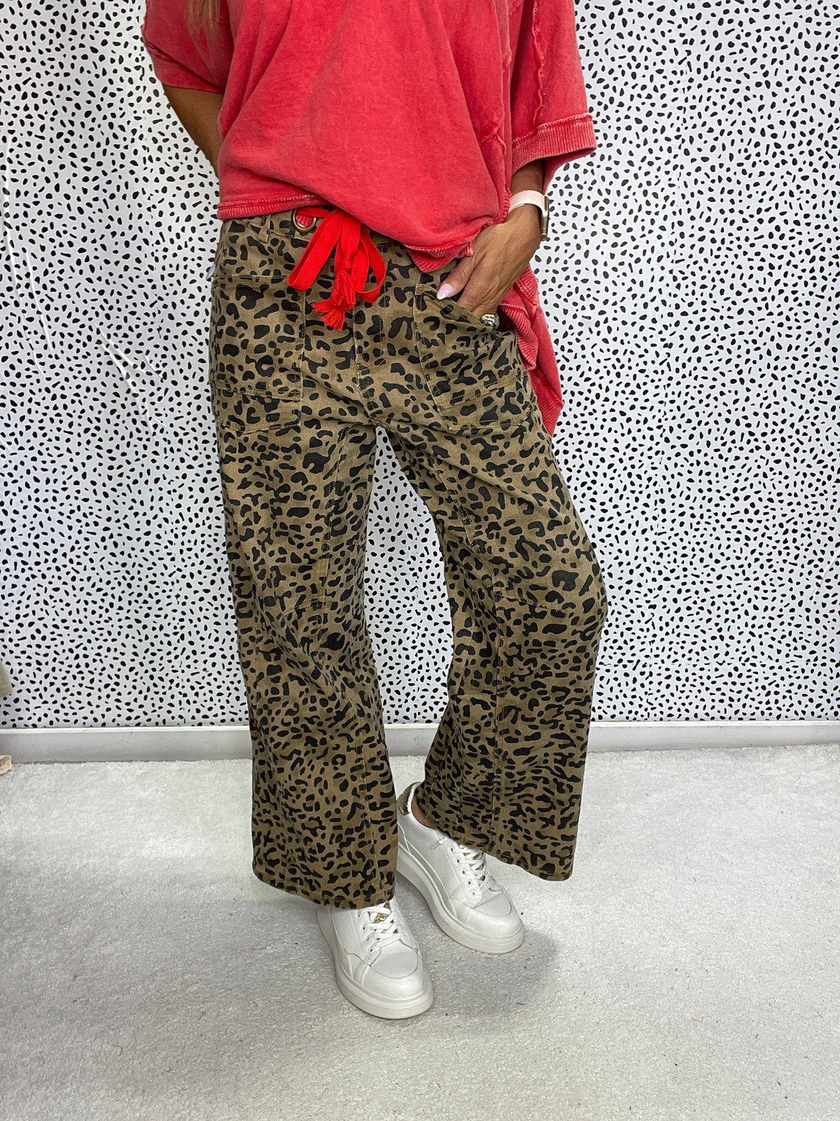 Wildstride Leopard Wide-Leg Pants *Final Sale*