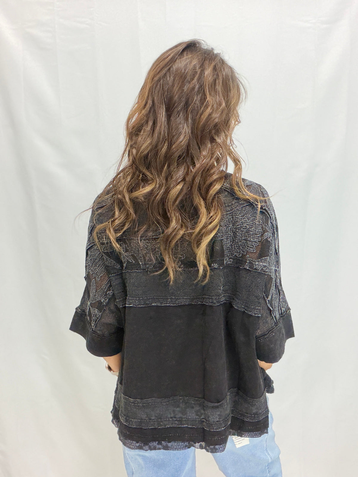 Oli & Hali Washed Lacey Loose Top *Final Sale*