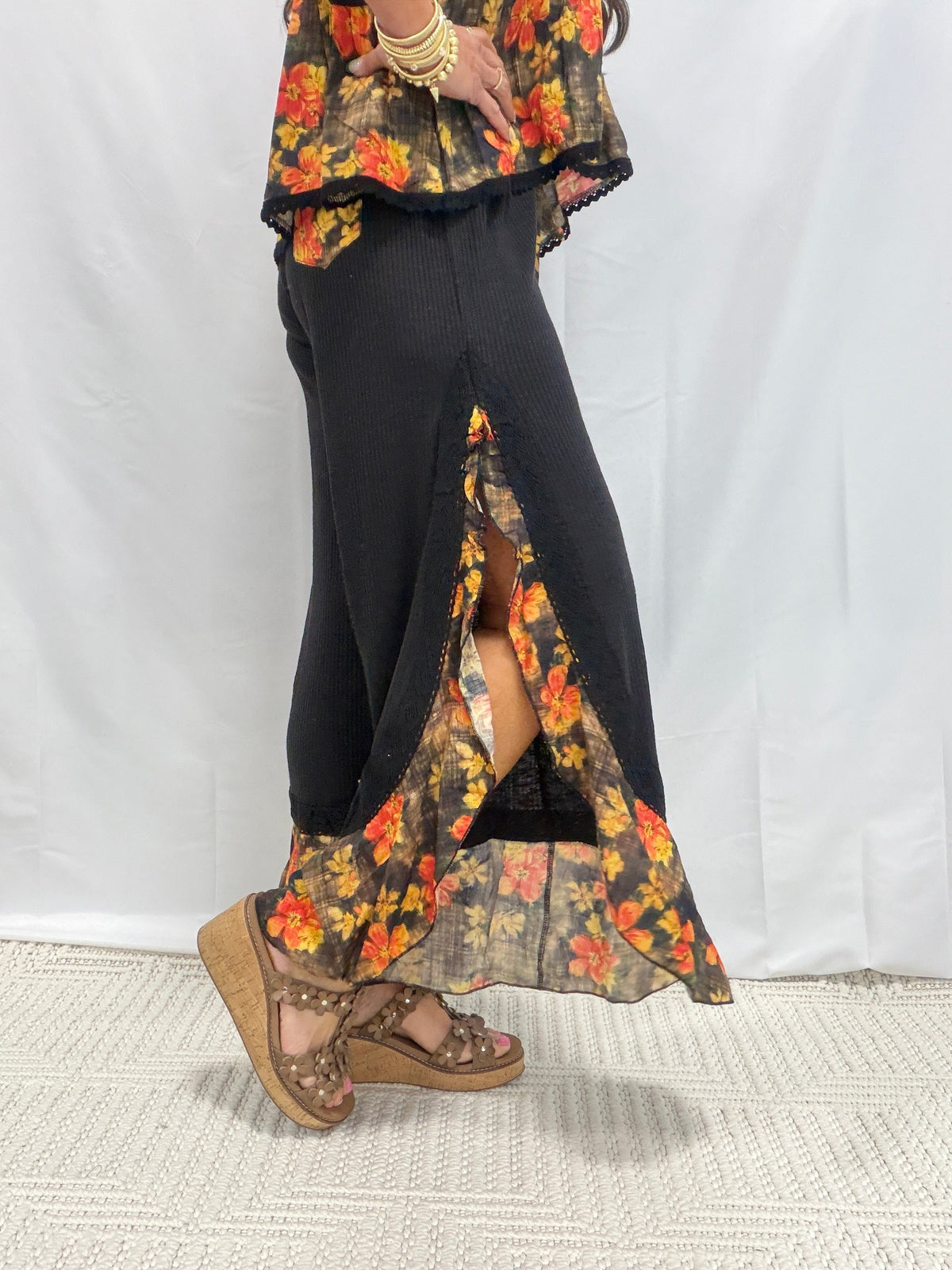 POL Home Sweet Harmony Floral Ruffle Pants In 3 Colors