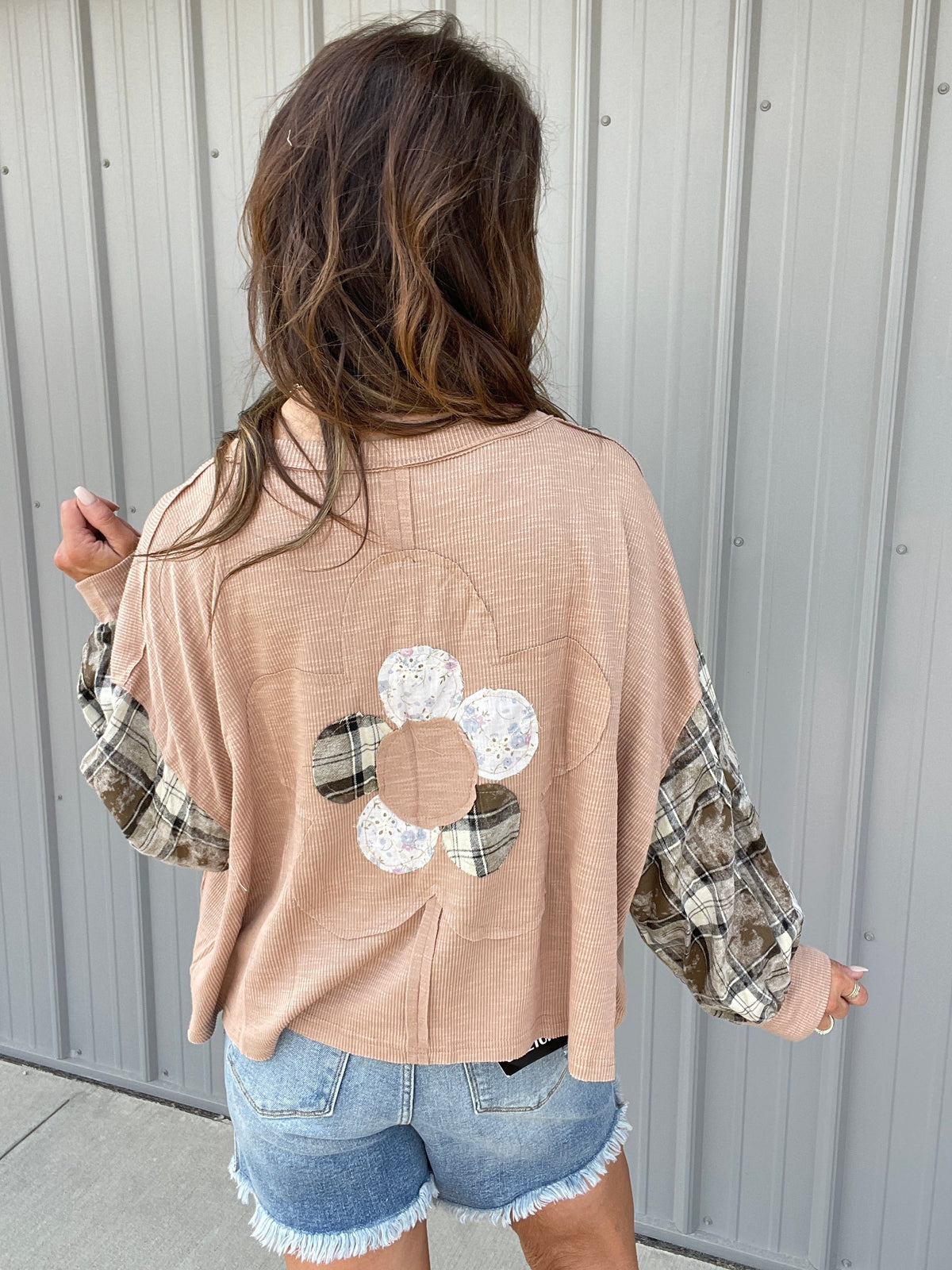 POL Rustic Bloom Knit Top In 4 Colors: Sage, Mocha, Rose *Final Sale*