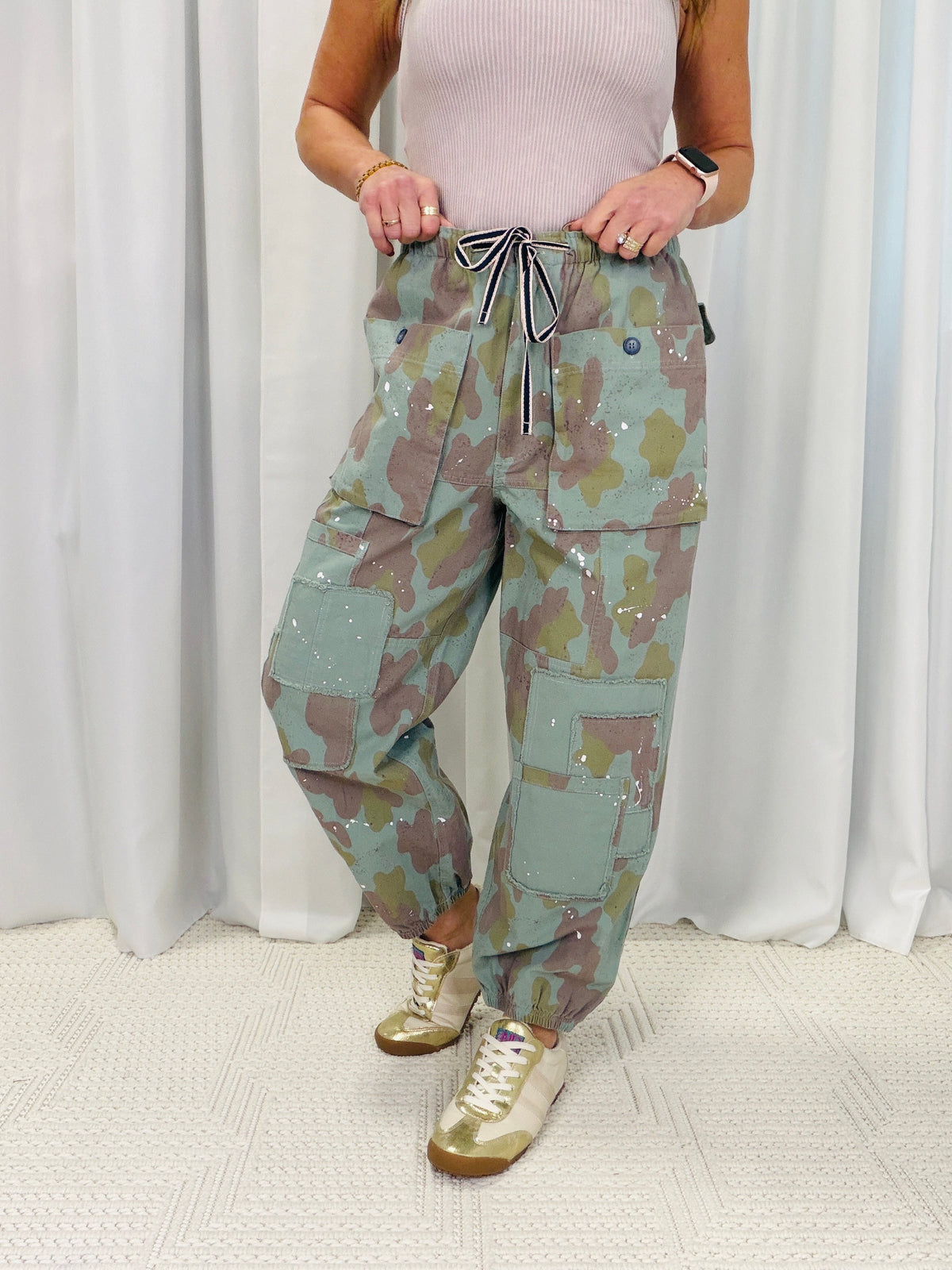 Paint Splatter Camo Cargo Pants *Final Sale*