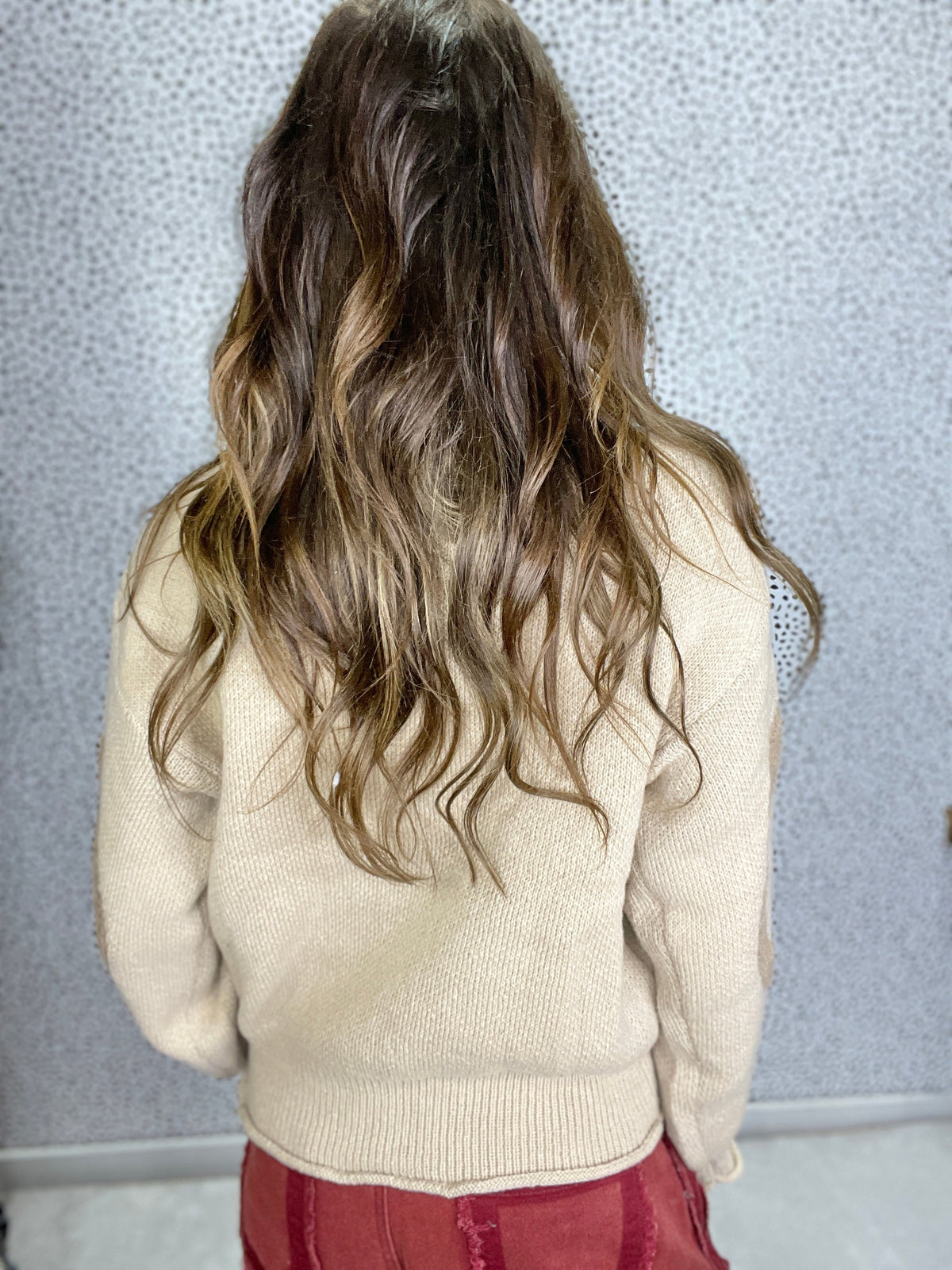 POL You Deserve Peace Long Sleeve Sweater In Beige *Final Sale*
