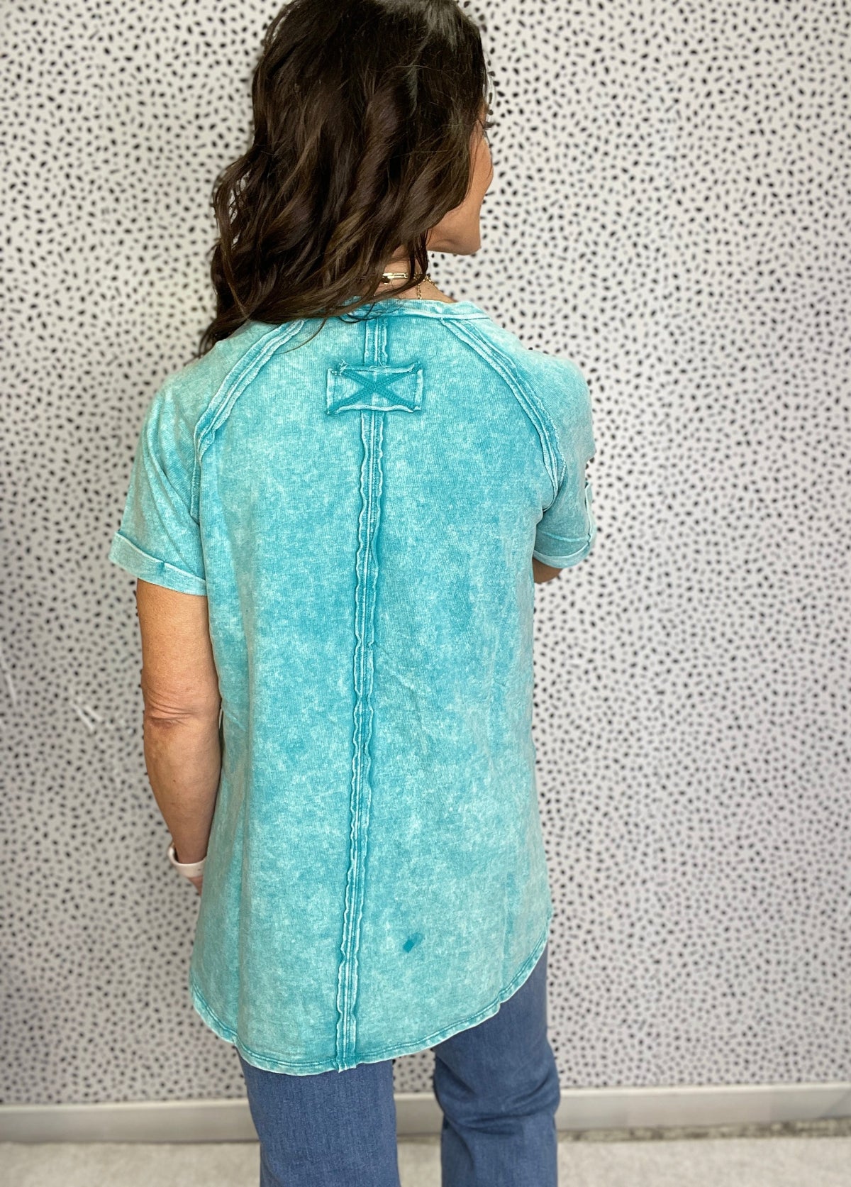 Perfectly Poised Mineral Wash Short Sleeve Top In 4 Colors *Final Sale*