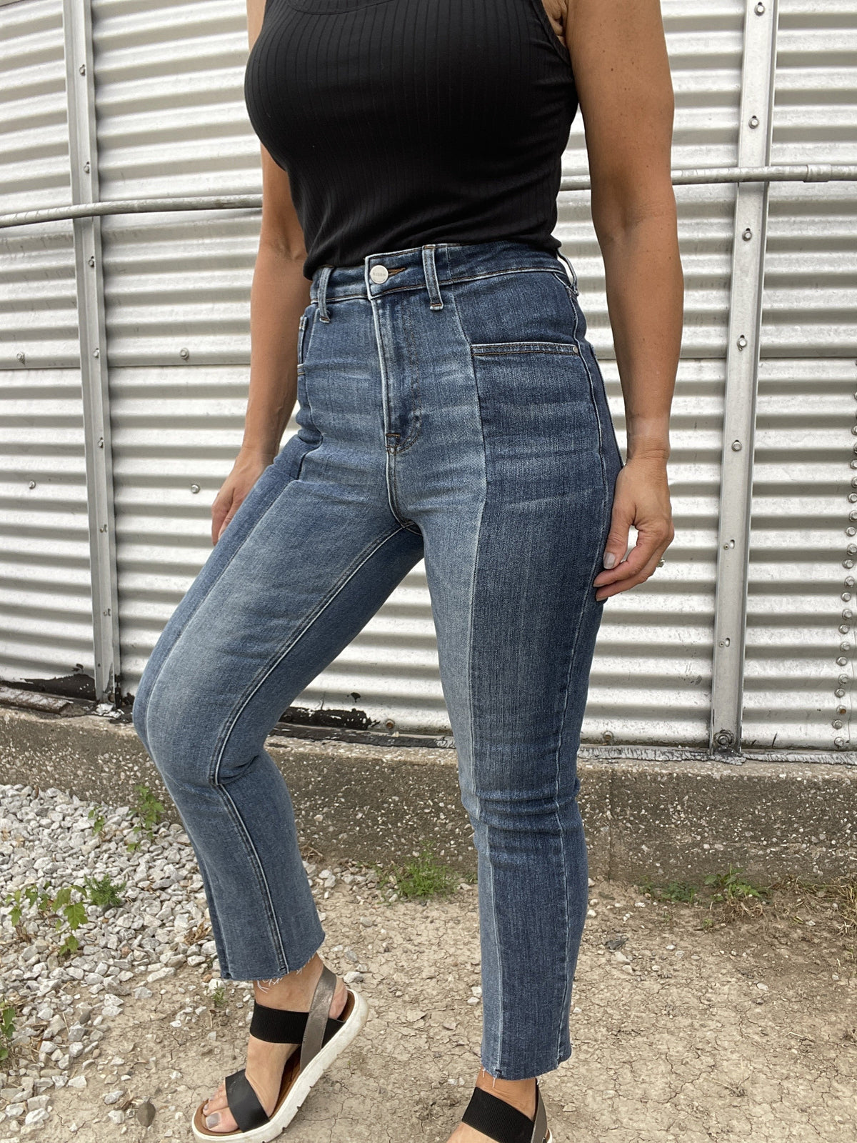 Risen Sally Split Straight Leg Jean 180 *Final Sale*