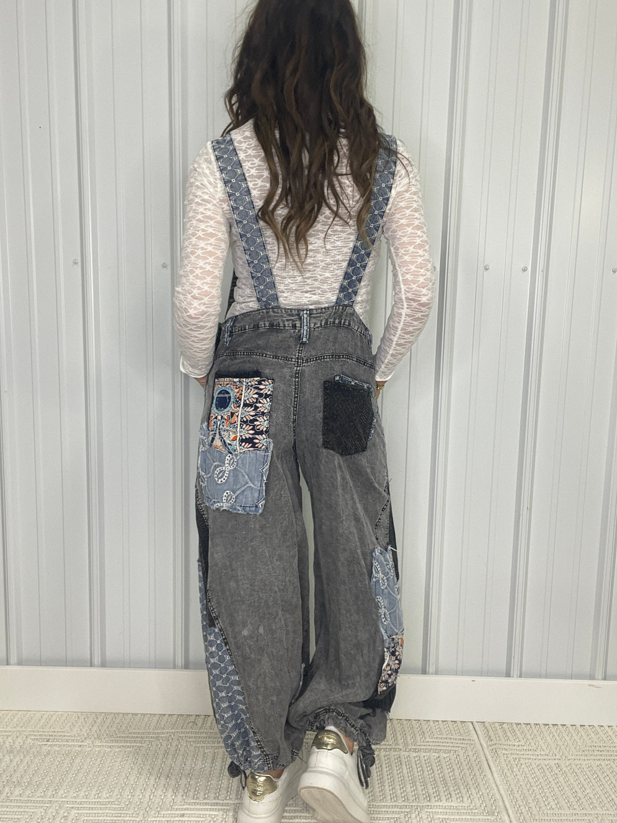 Oli & Hali Wandering Spirit Patchwork Overalls In 2 Colors *Final Sale*