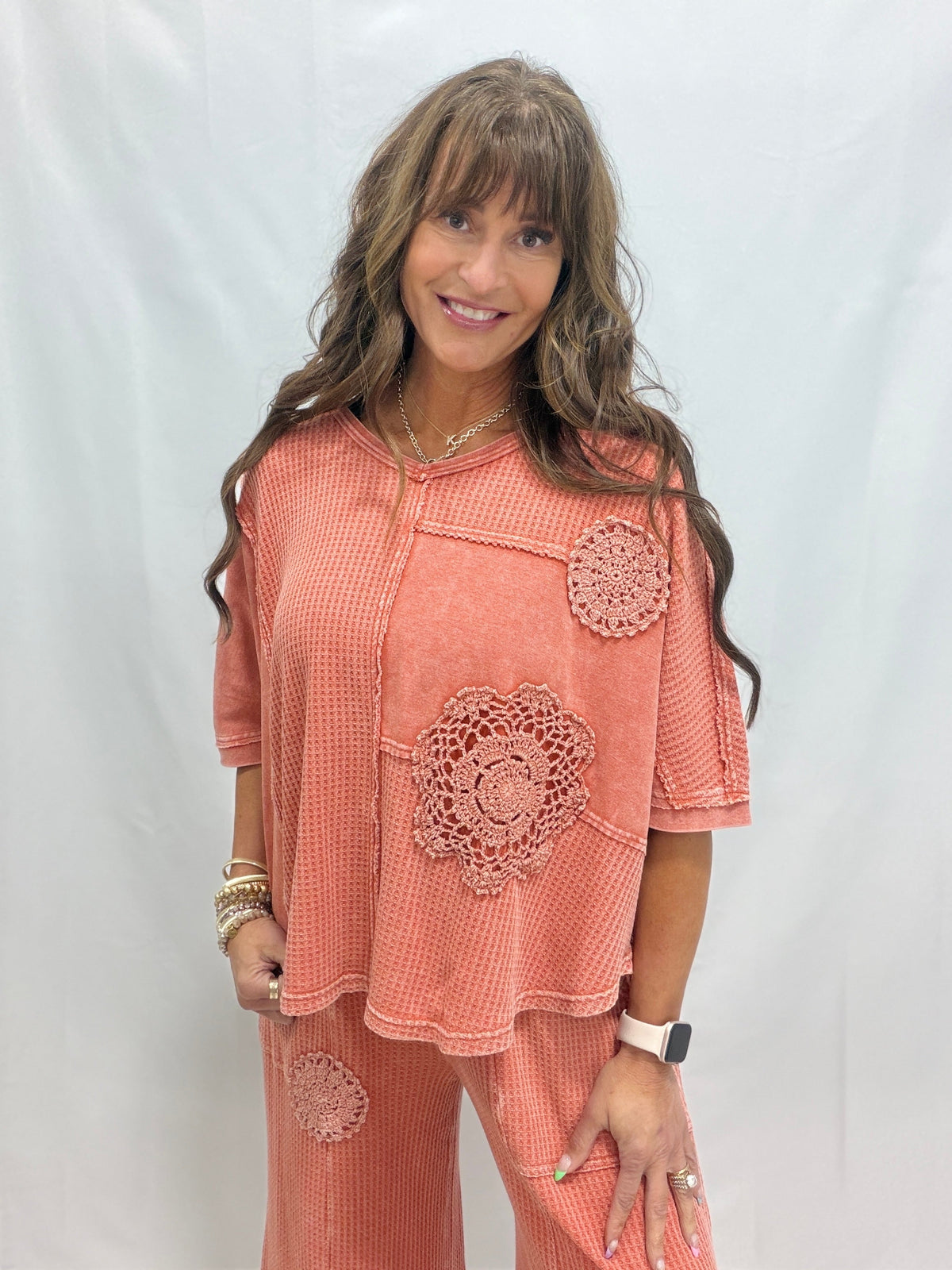 Sea Glass Crochet Patch Top in 3 Colors