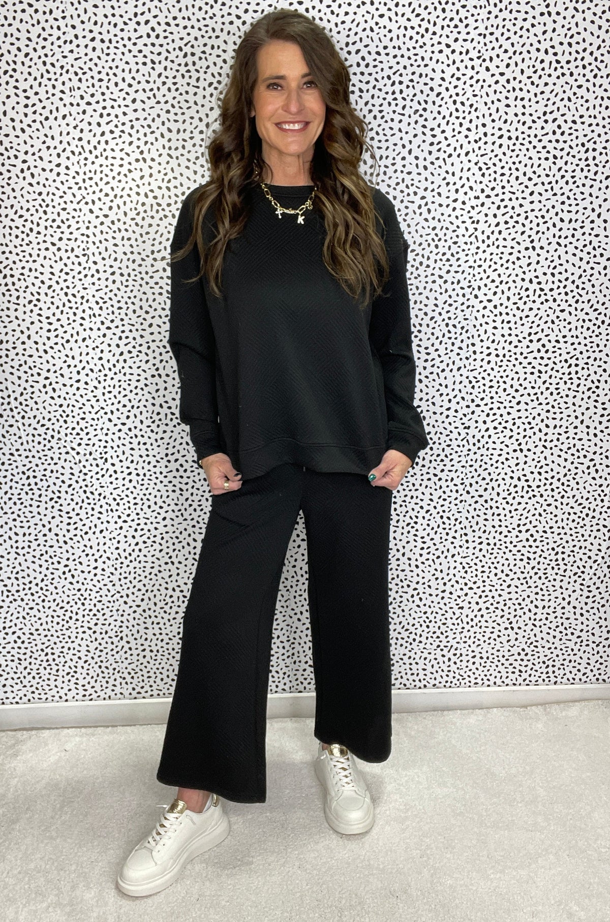 Criss Cross It All Together Top And Pant Set Black *Final Sale*