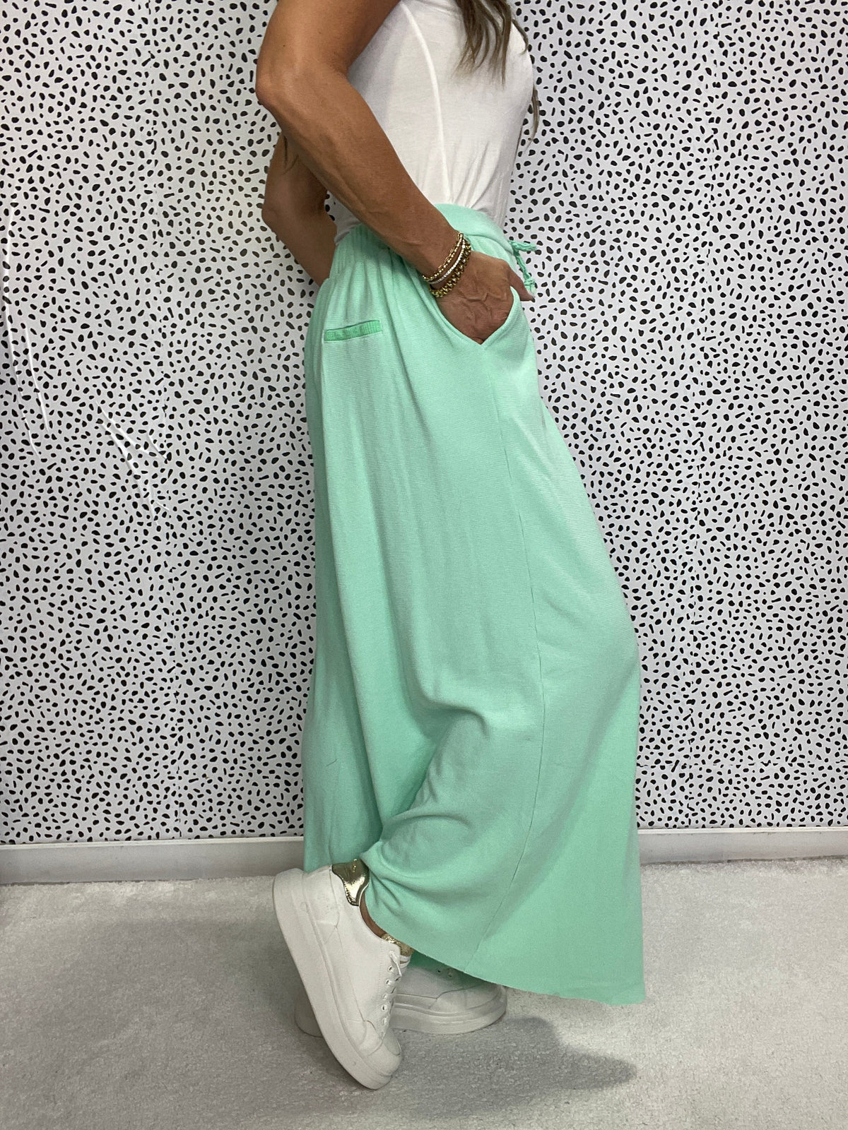 Pol Luxe Therm Pleated Wide Leg Joggers *Final Sale*