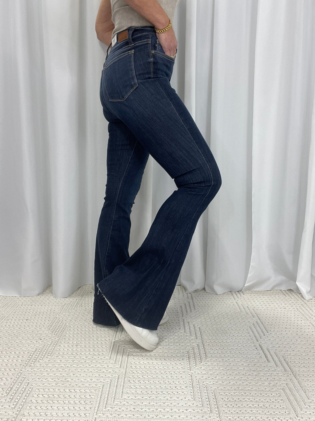 Judy Blue Jeanna High Rise Raw Hem Flare 343 *Final Sale*