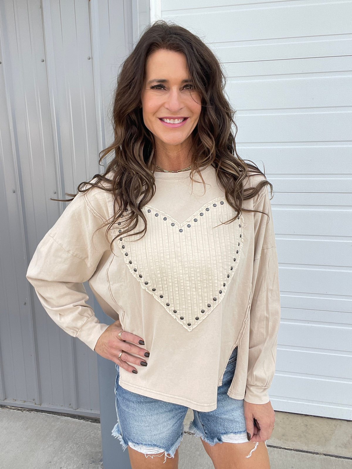 Heart's Desire Terry Pullover Top In 3 Colors: Camel, Ecru, Mauve, *Final Sale*
